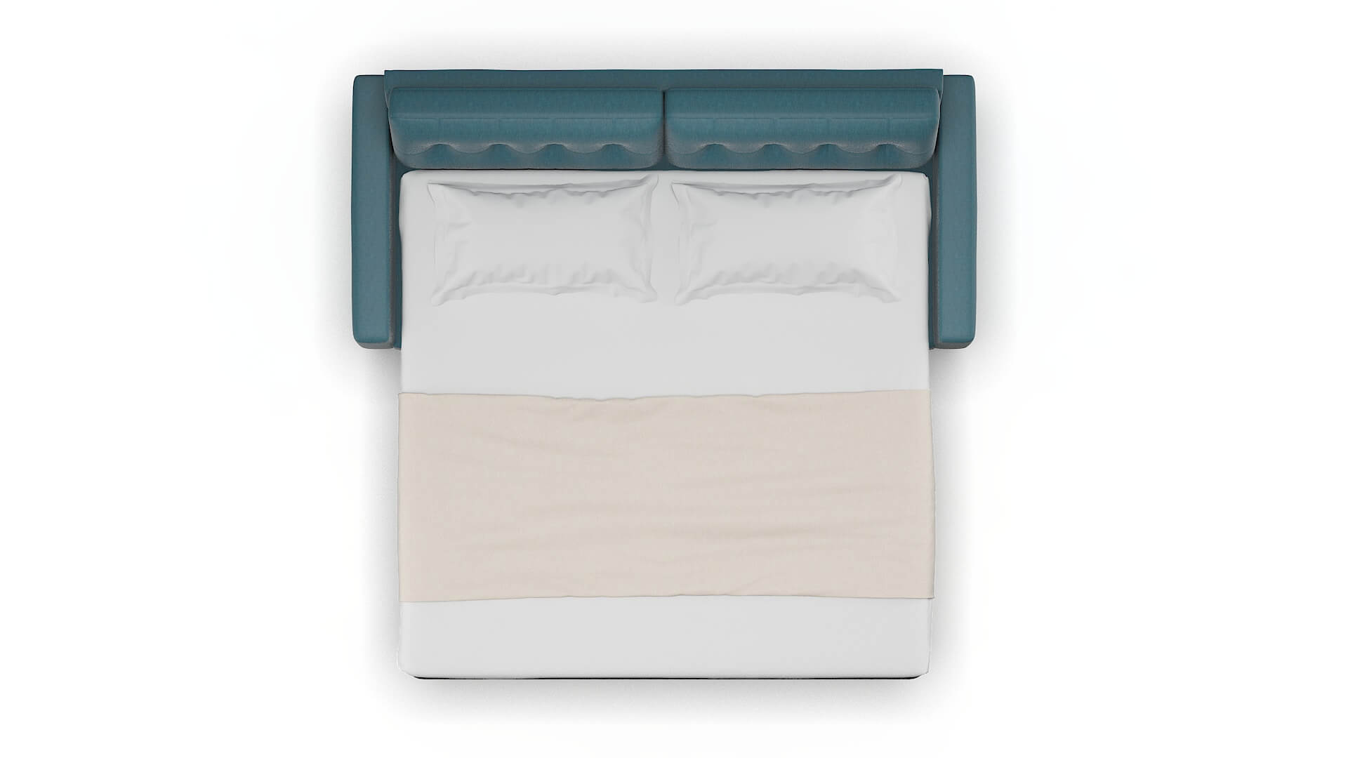 Milan Royale Electric_blue Sofa Sleeper Espresso legs 3