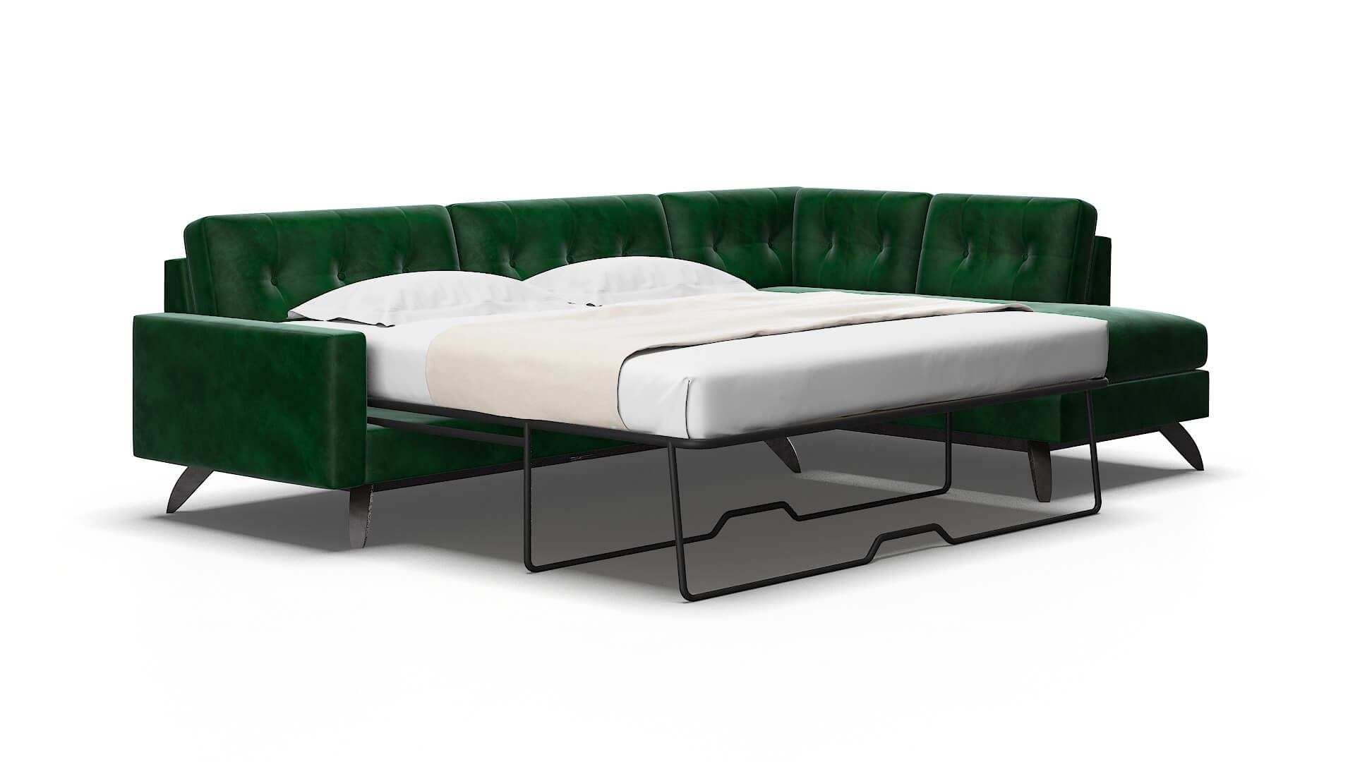 Milan Royale evergreen Panel sleeper Espresso Legs  2