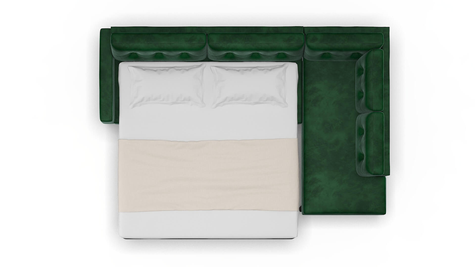 Milan Royale Evergreen Panel Sleeper Espresso legs 3