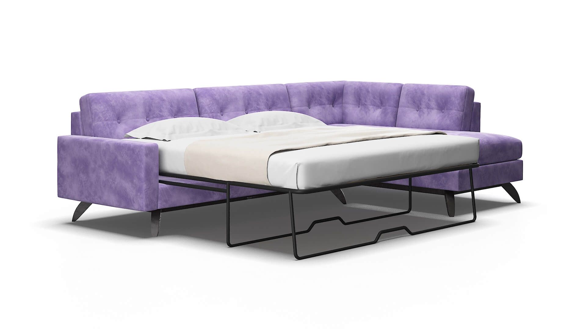 Milan Royale lavender Panel sleeper Espresso Legs  2