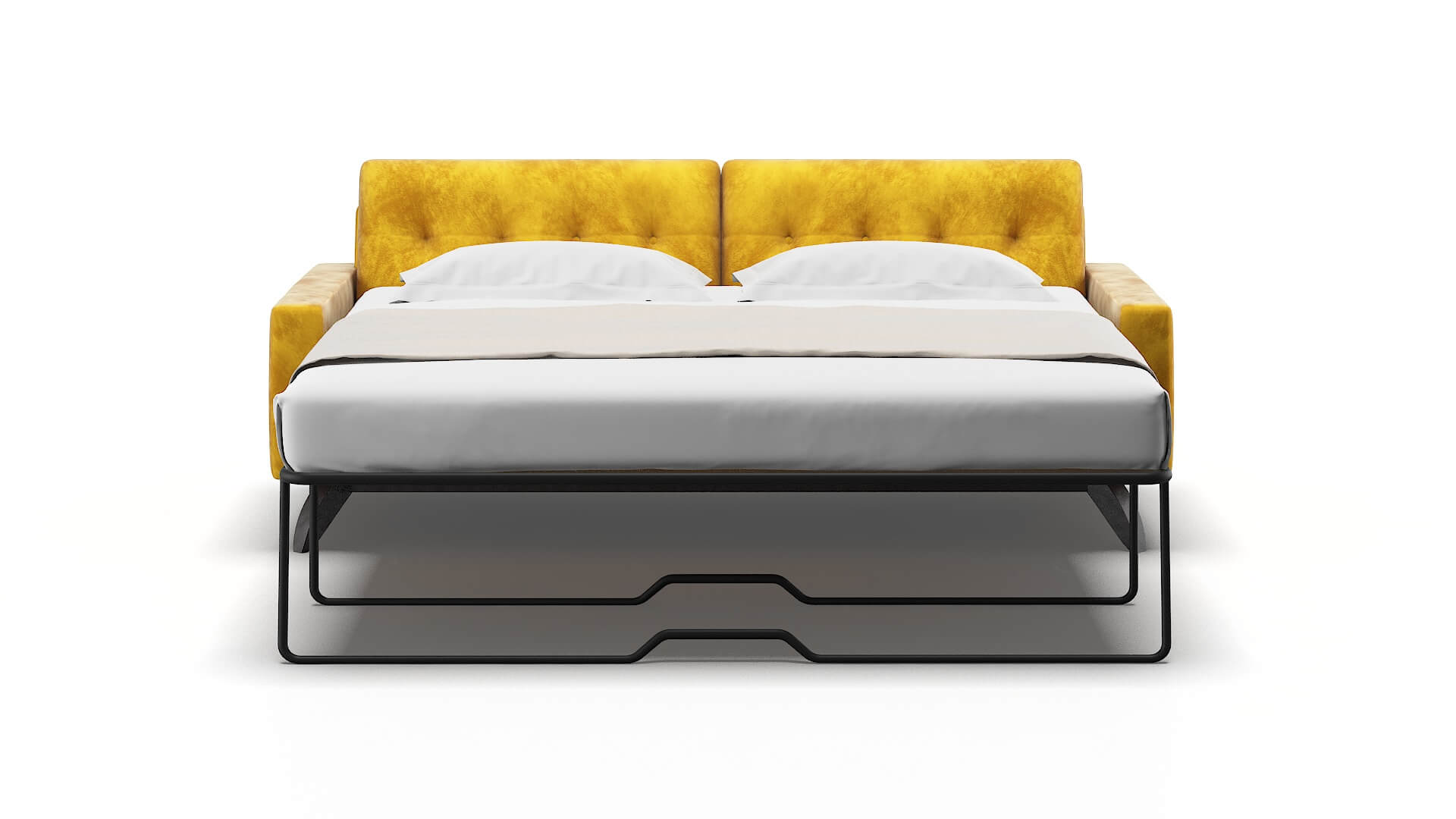 Milan Royale Marigold Sofa Sleeper Espresso legs 1