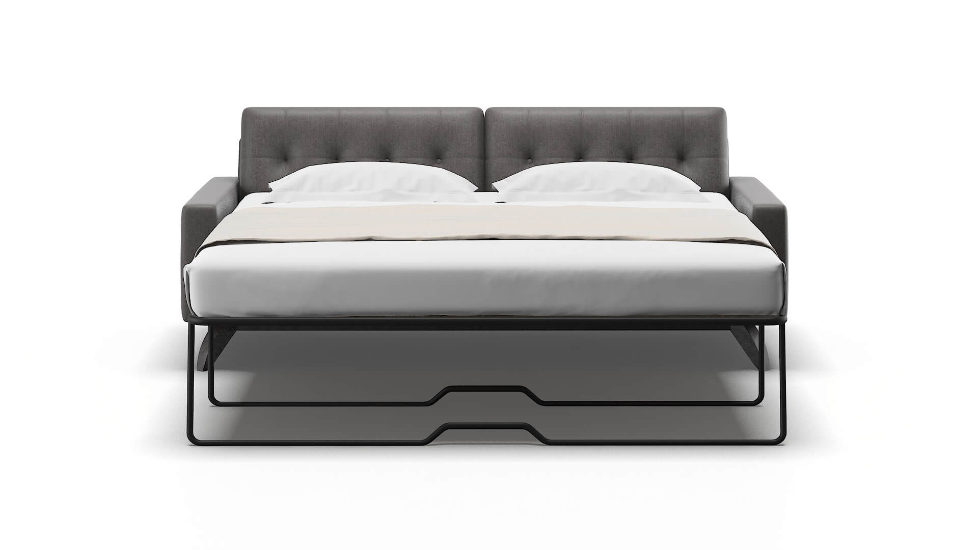 Milan Sasha Grey Sofa Sleeper Espresso legs 1