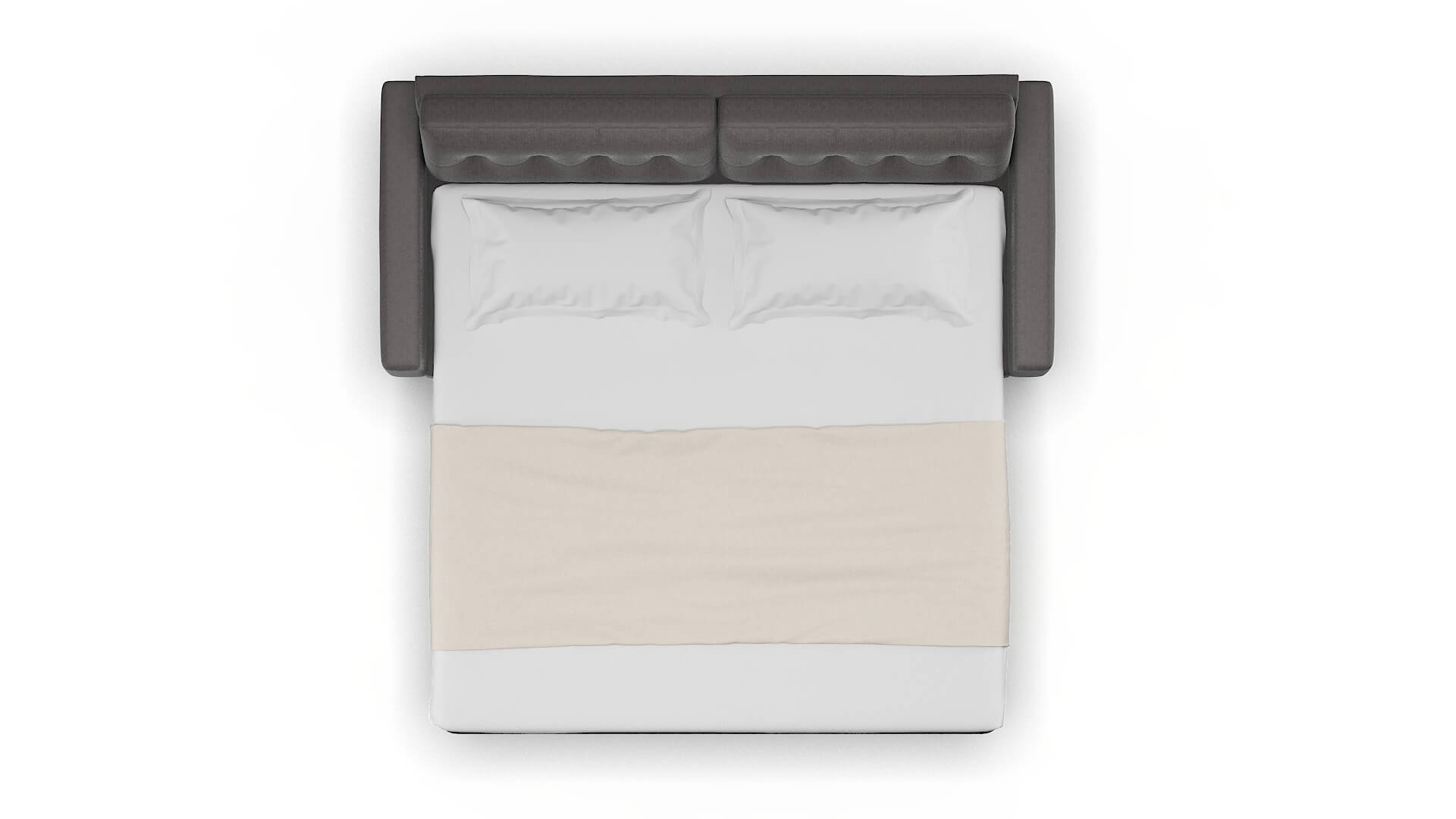 Milan Sasha Grey Sofa Sleeper Espresso legs 3