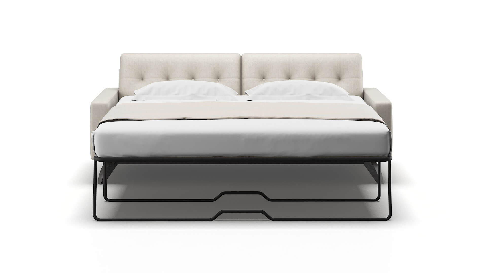 Milan Sasha Linen Sofa Sleeper Espresso legs 1