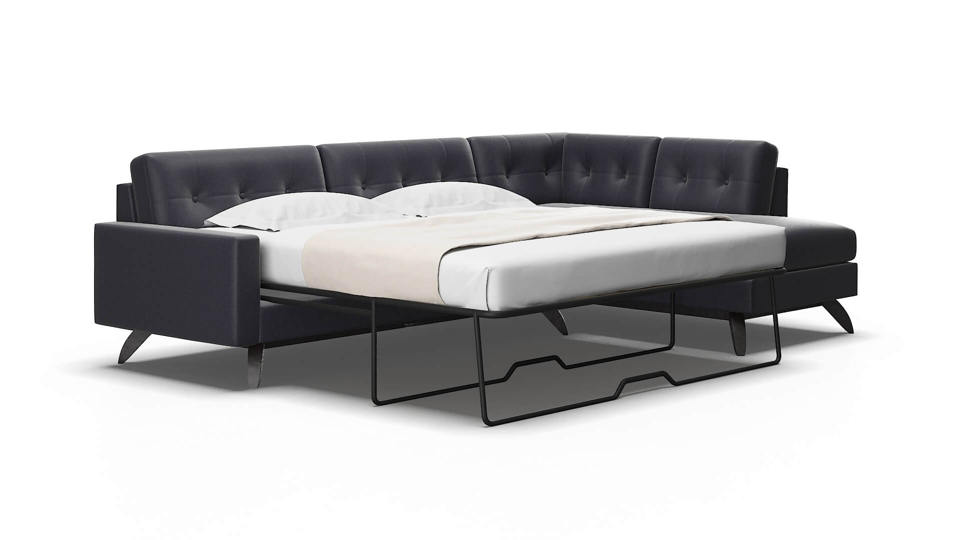 Milan Sasha navy Panel sleeper Espresso Legs  2