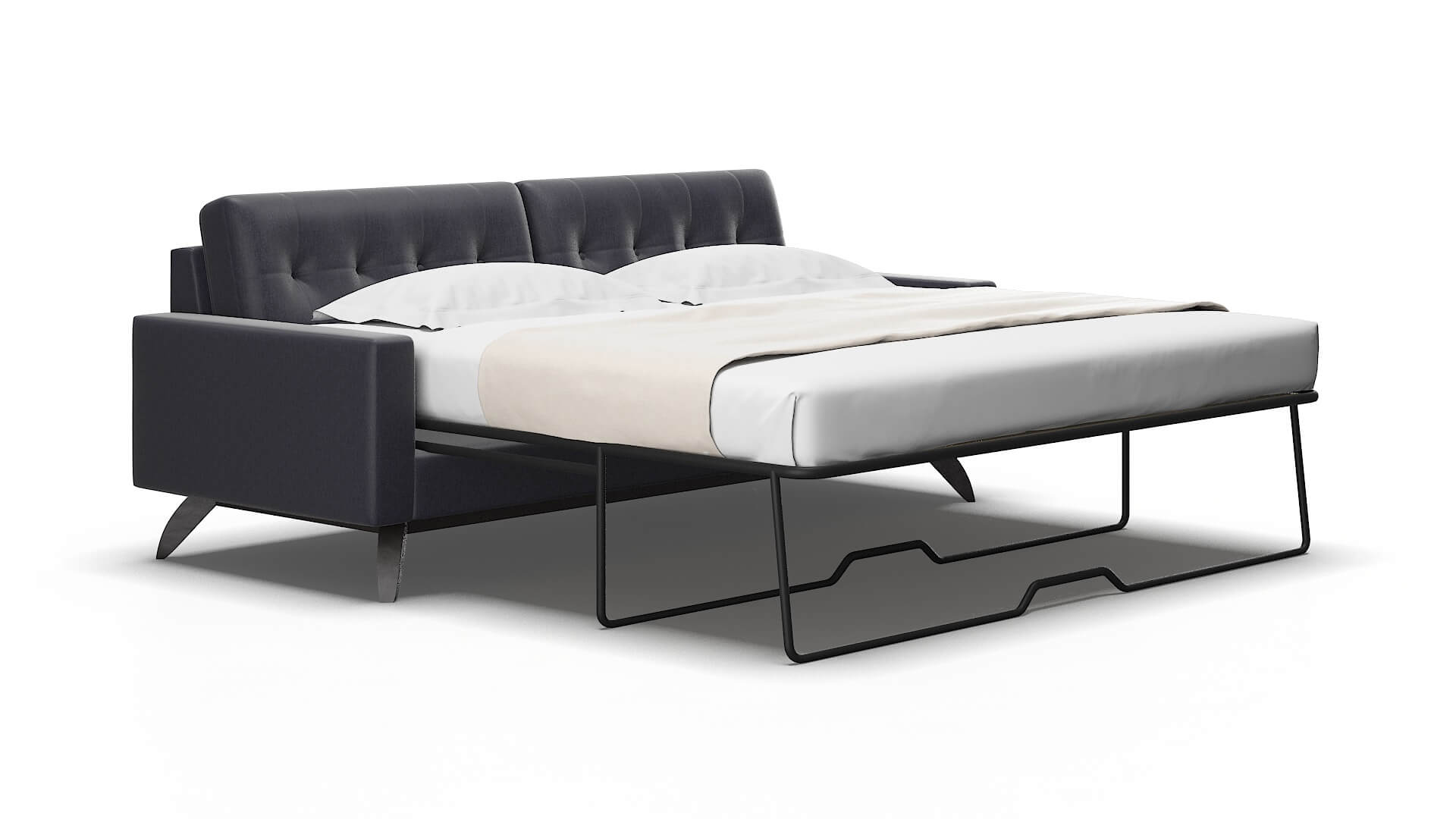 Milan Sasha navy Sofa sleeper Espresso Legs  2
