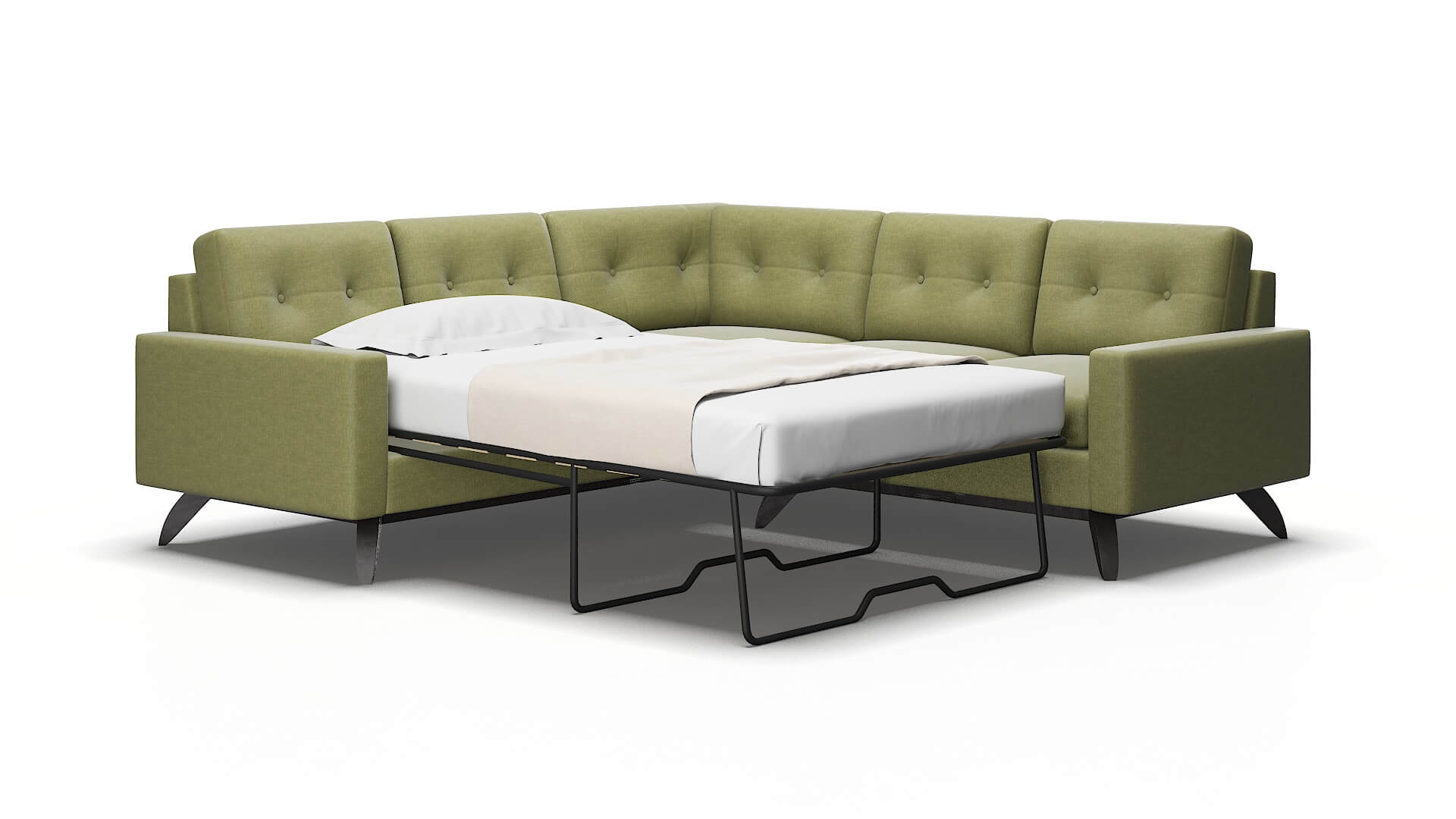Milan Simplex sour_apple Sectional sleeper Espresso Legs  2