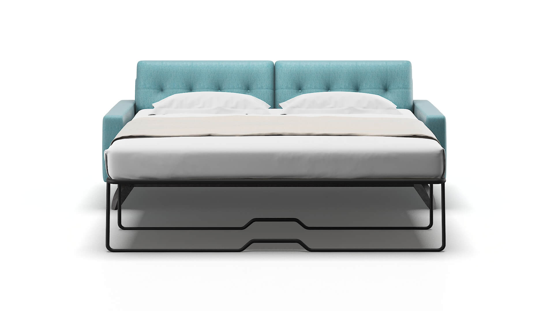 Milan Sorrento Denim Sofa Sleeper Espresso legs 1