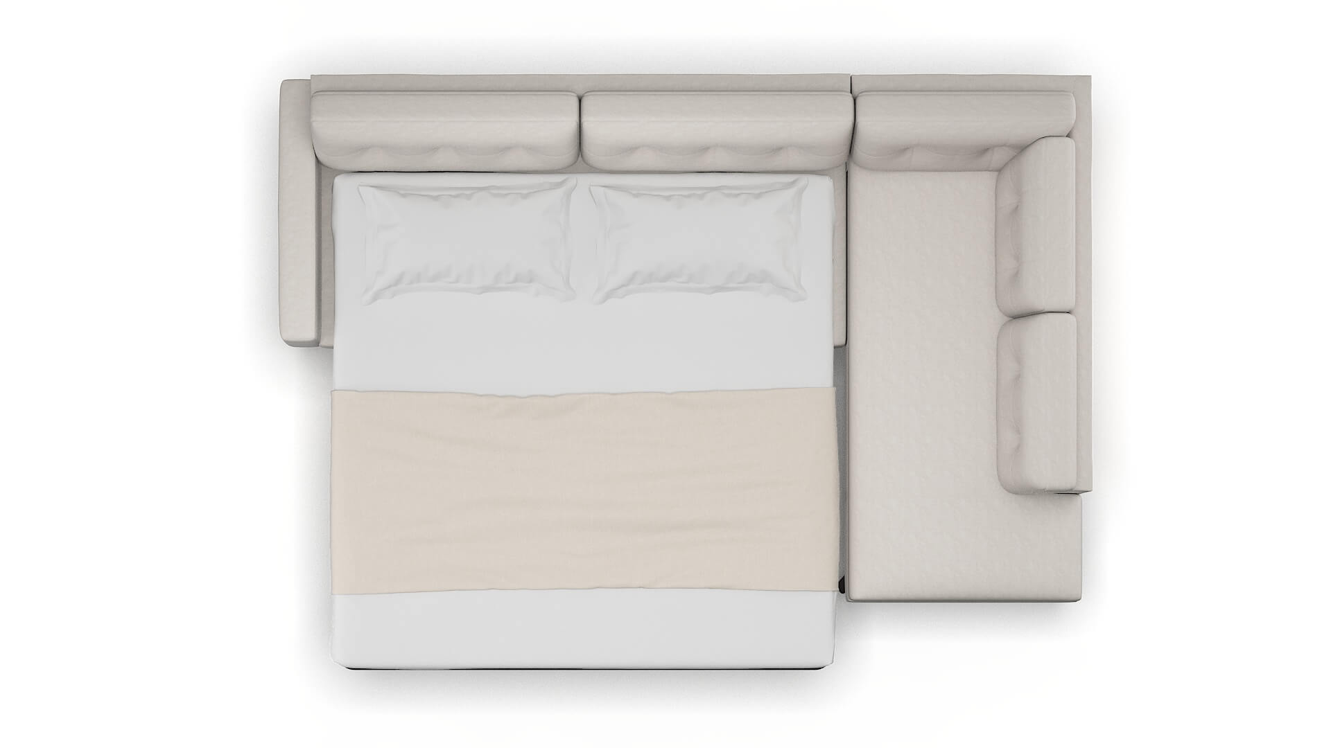 Milan Suave Dove Panel Sleeper Espresso legs 3