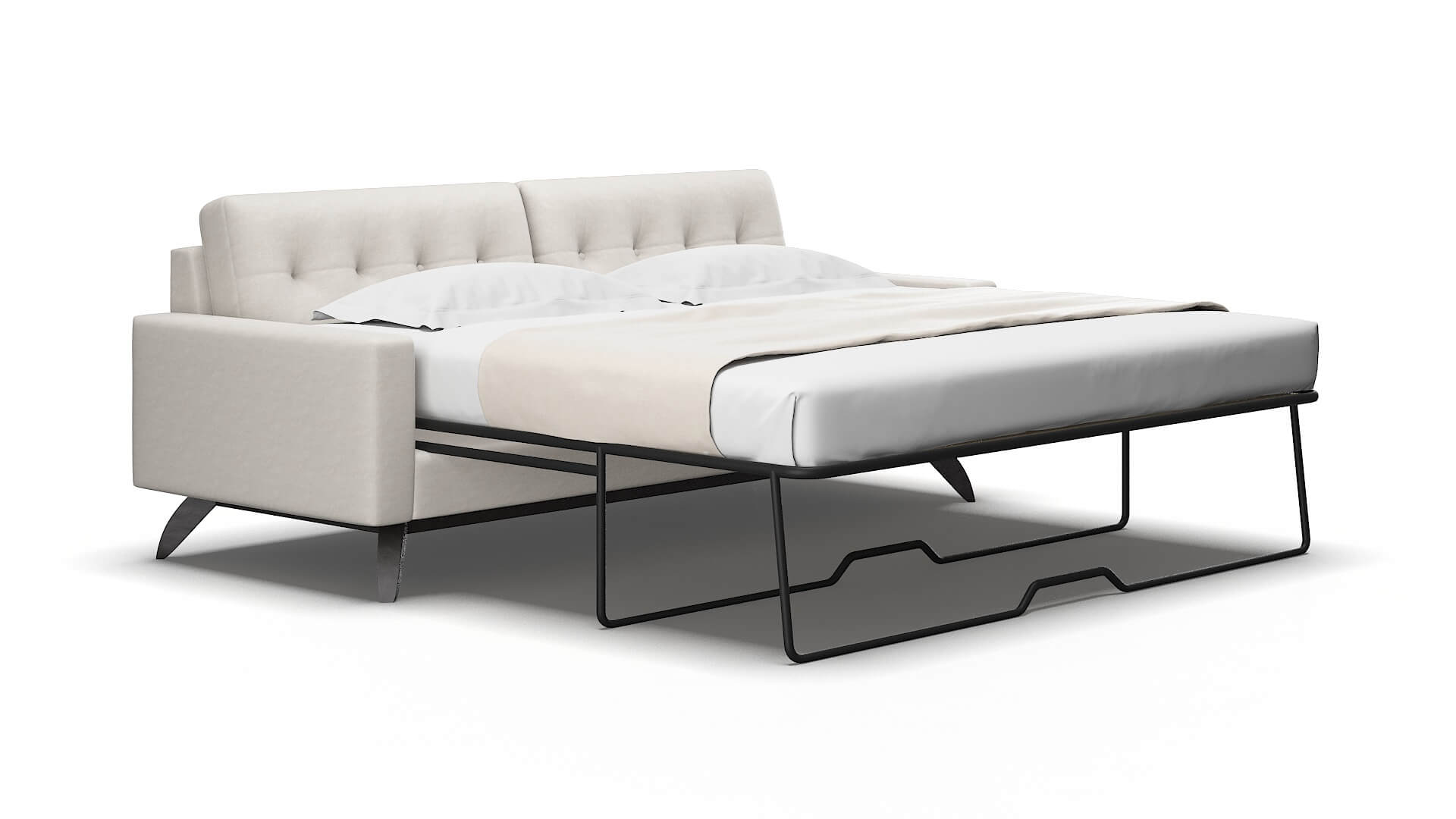 Milan Suave Dove Sofa Sleeper Espresso legs 2