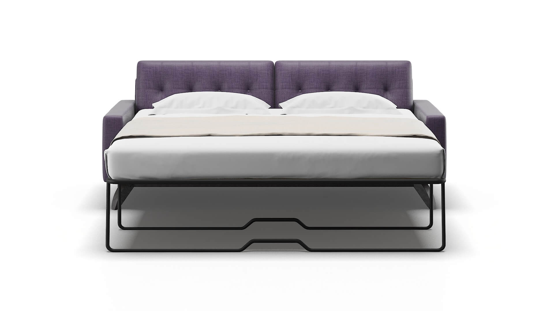 Milan Tess Blackberry Sofa Sleeper Espresso legs 1