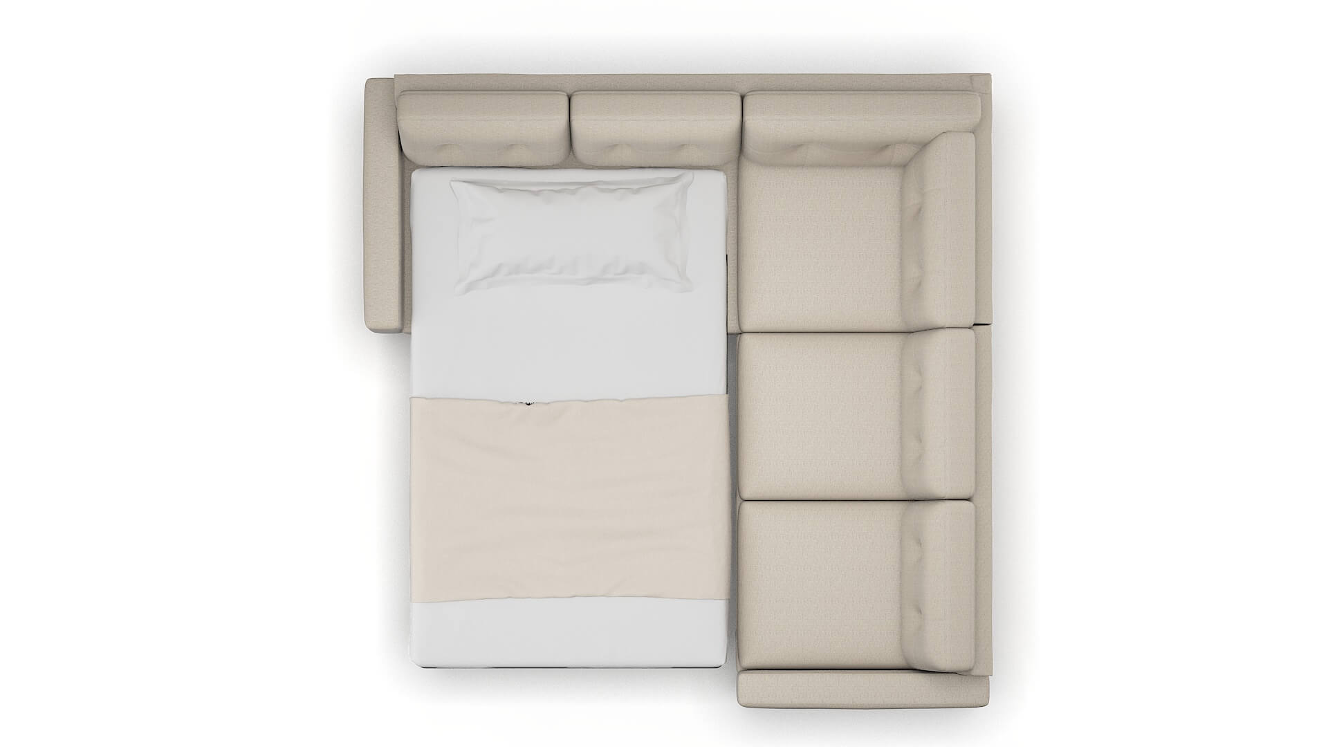 Milan Urban_d Steel Sectional Sleeper Espresso legs 3