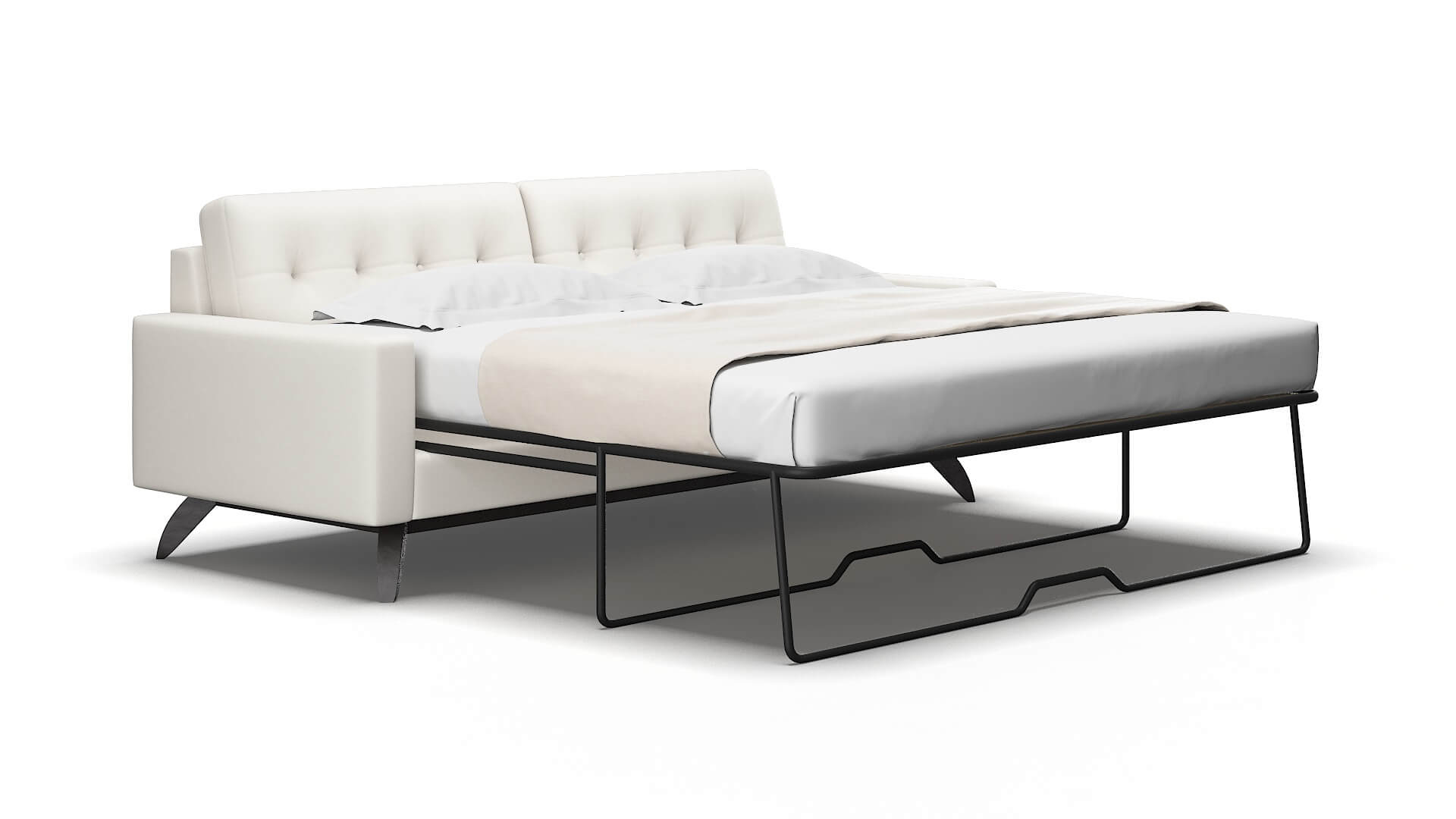 Milan Venice eggshell Sofa sleeper Espresso Legs  2