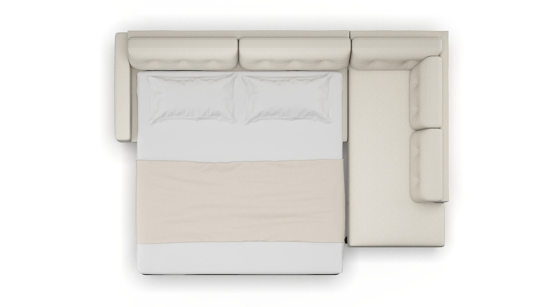 Milan Venus Cream Panel Sleeper Espresso legs 3