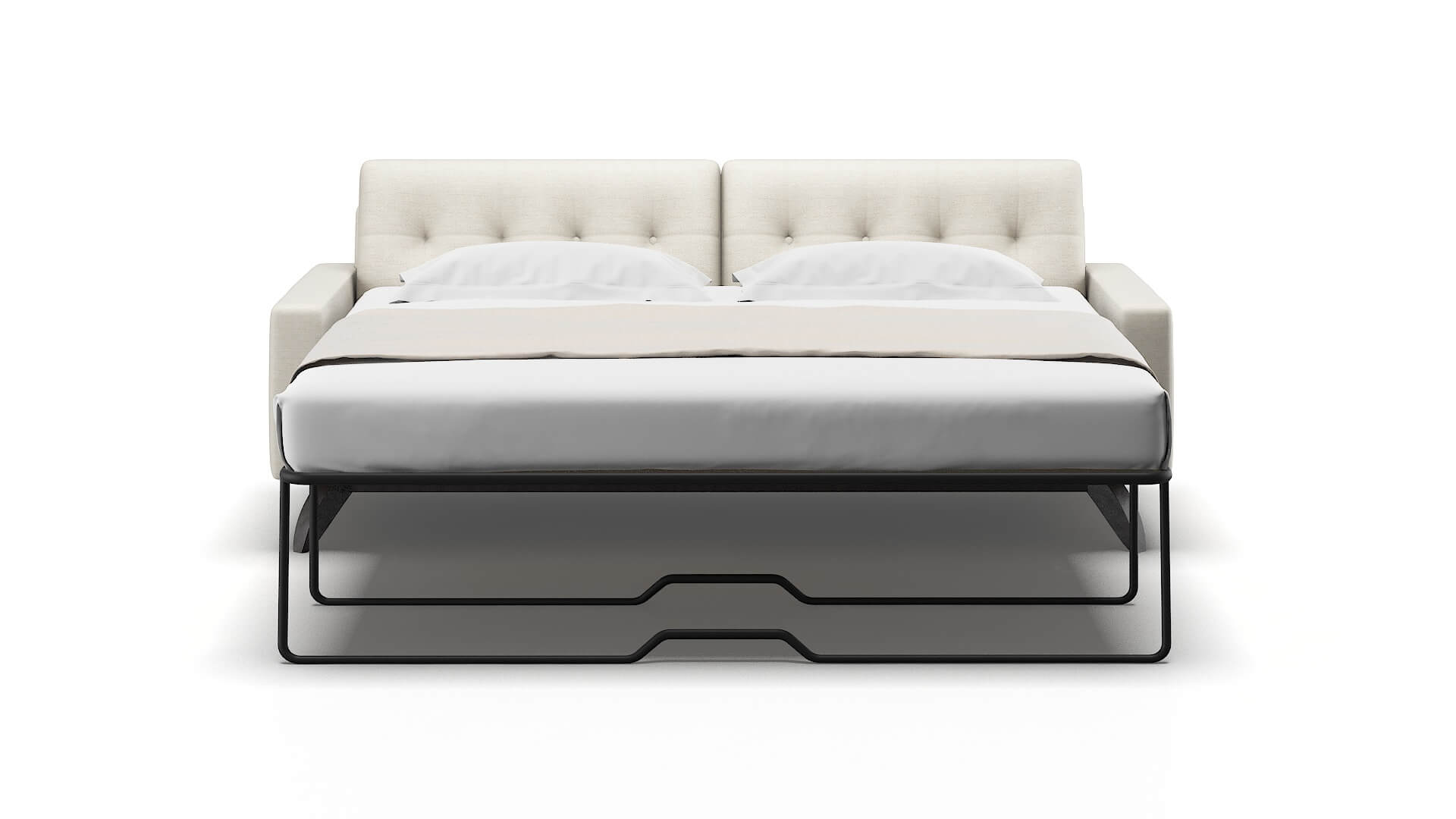 Milan Venus Cream Sofa Sleeper Espresso legs 1