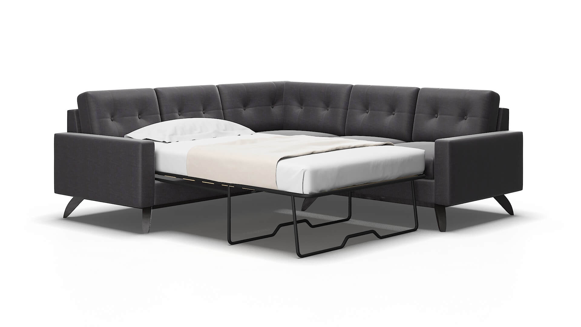 Milan Venus onyx Sectional sleeper Espresso Legs  2