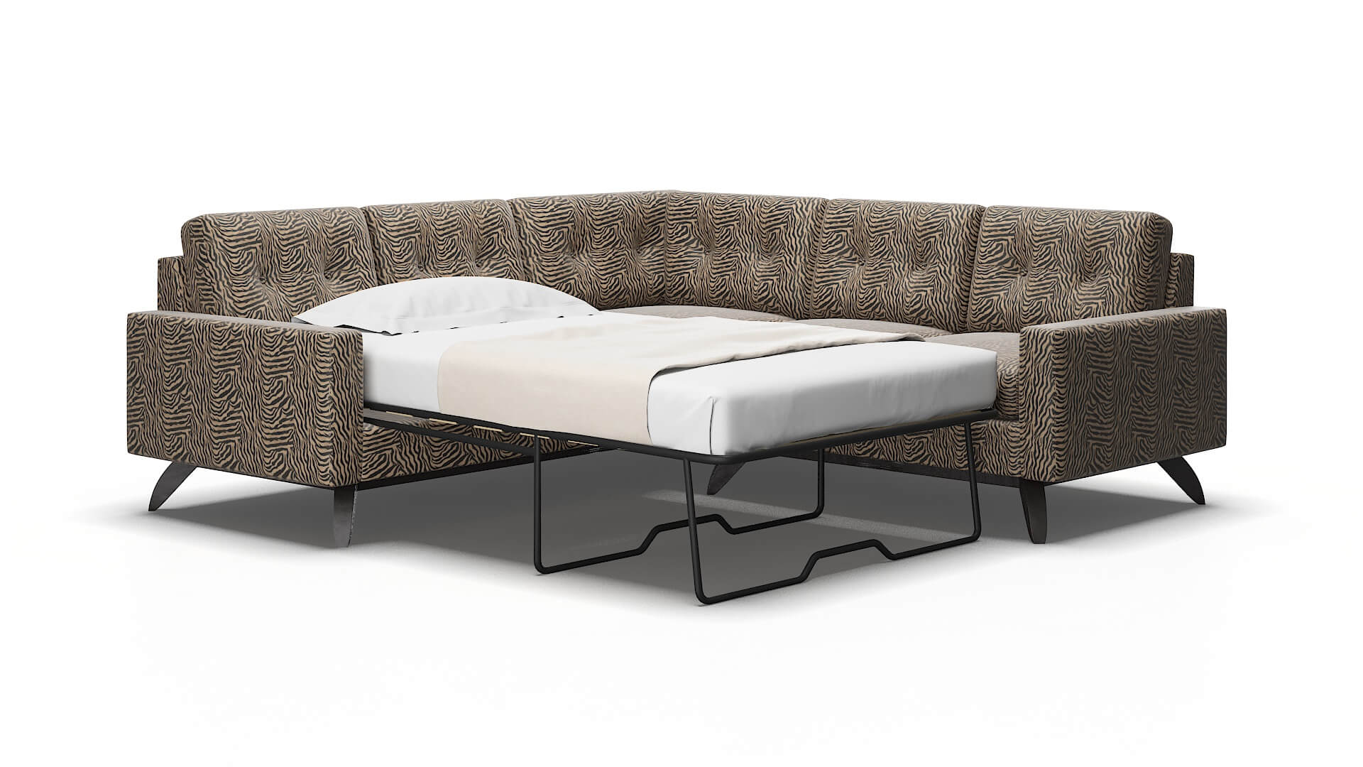 Milan Zambia coffee Sectional sleeper Espresso Legs  2