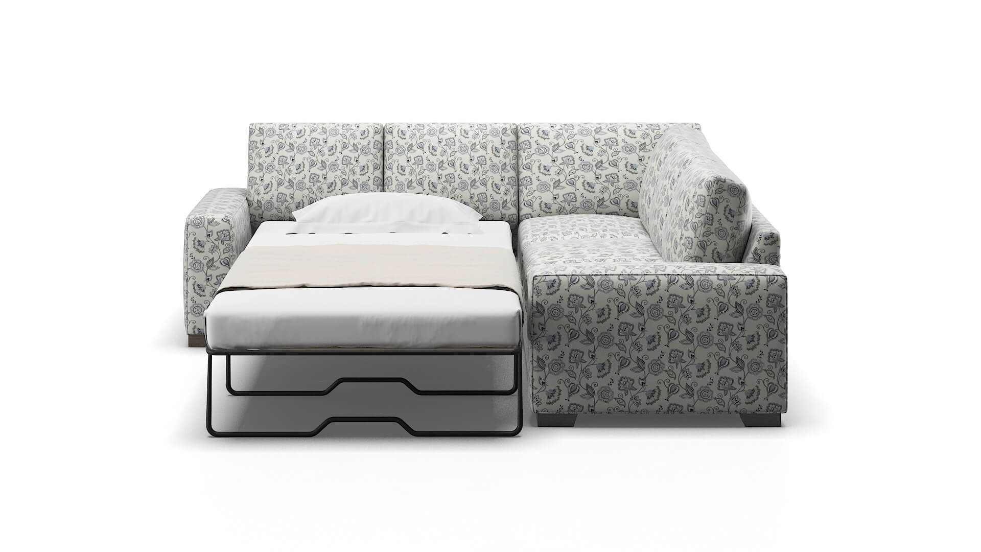 Monaco Avignon Sky Sectional Sleeper Espresso legs 1