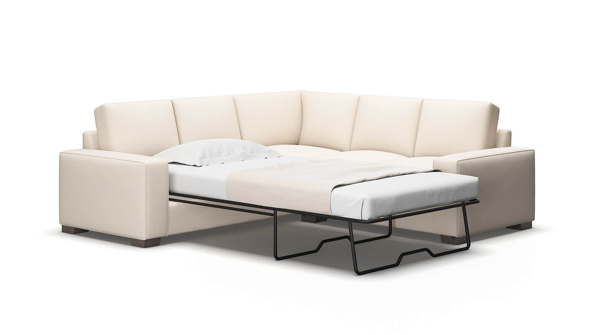 Monaco Bella buckwheat Sectional sleeper Espresso Legs  2