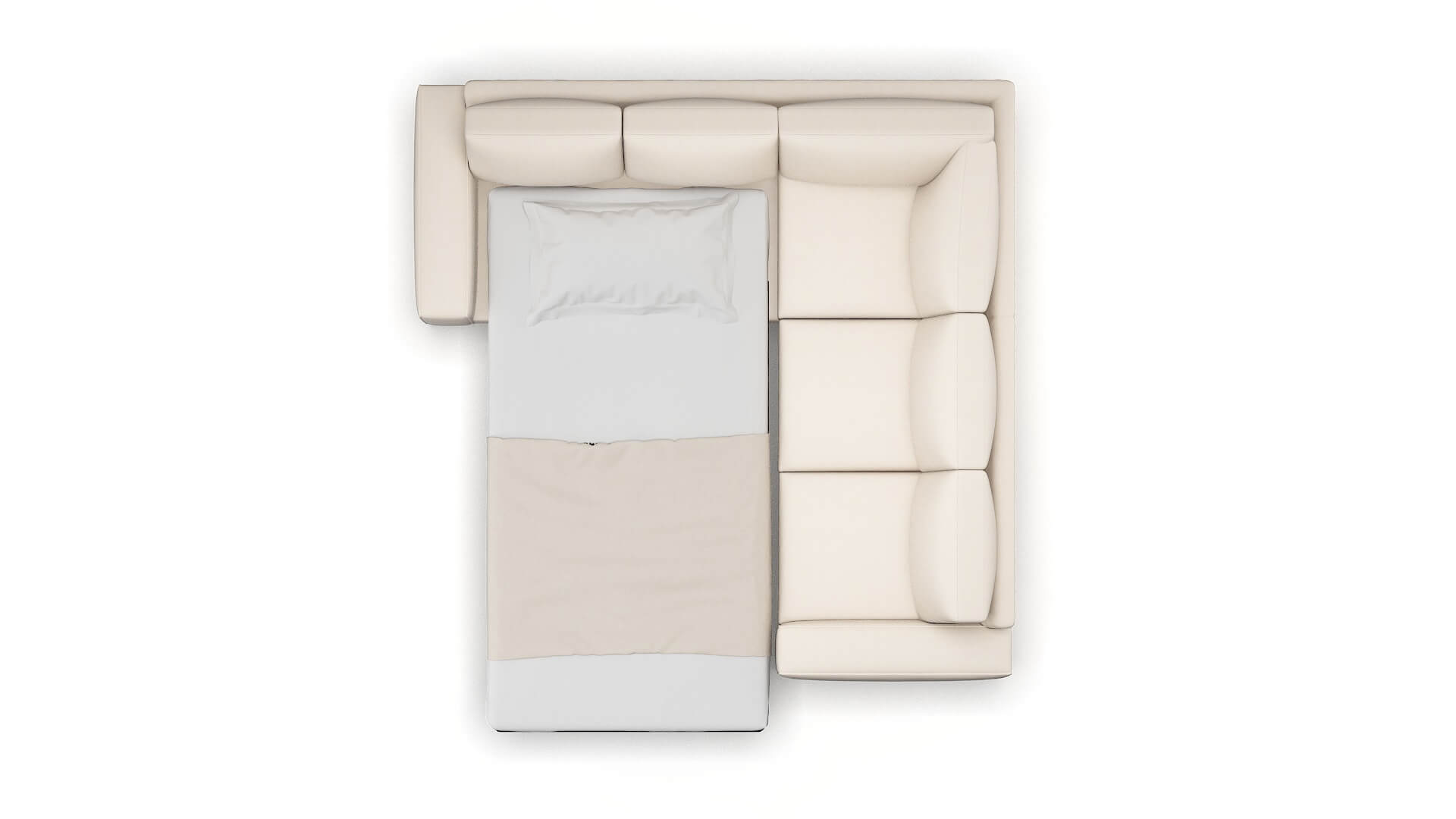 Monaco Bella Buckwheat Sectional Sleeper Espresso legs 3