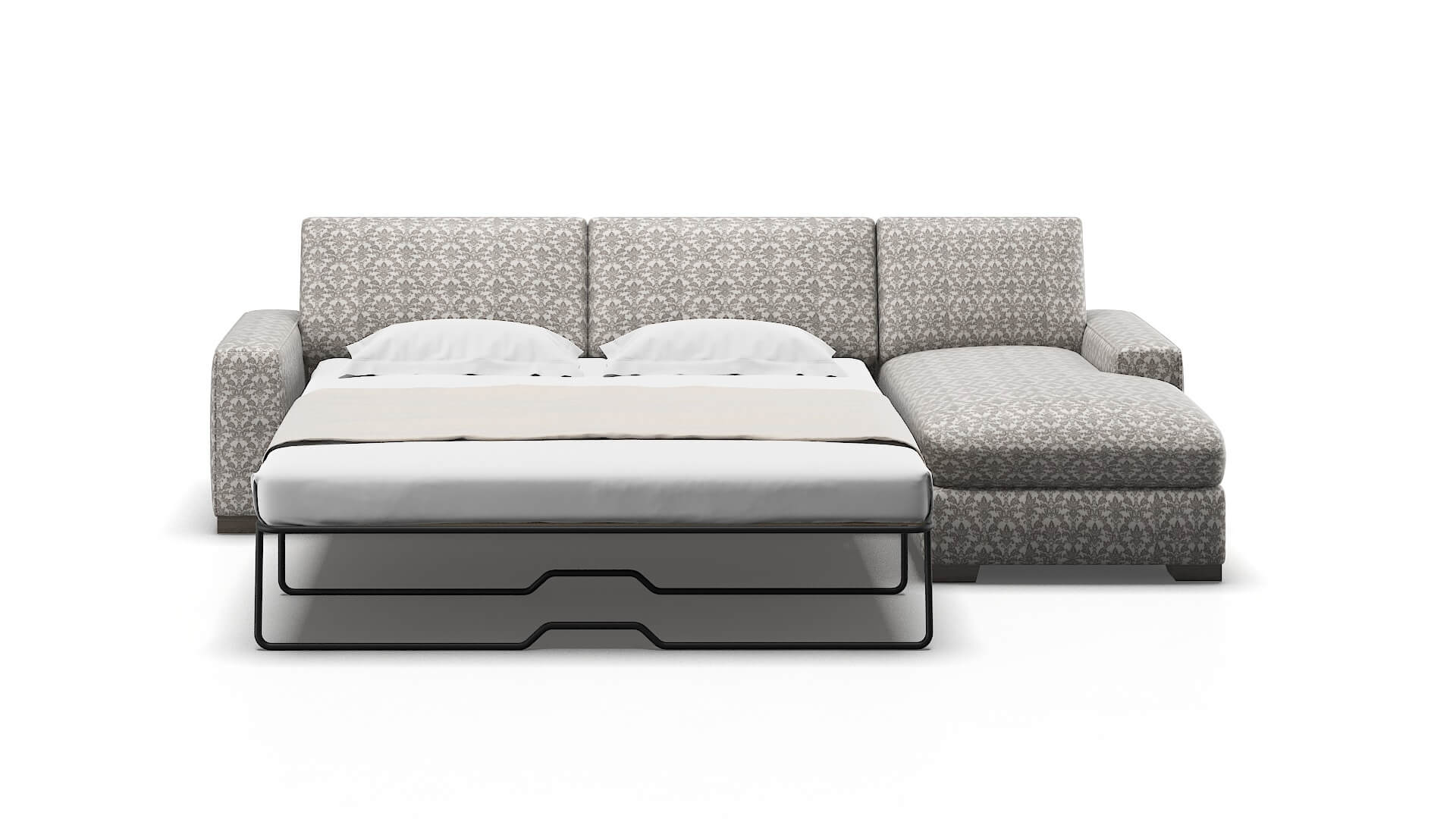 Monaco Bergamo Dove Panel Sleeper Espresso legs 1