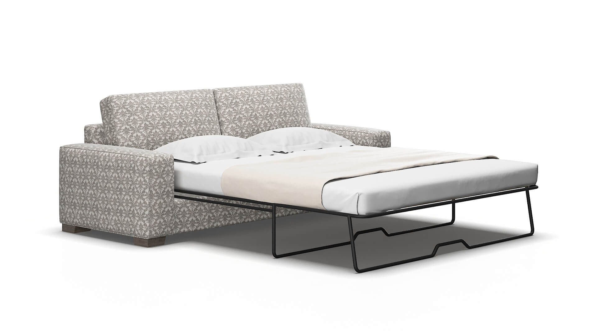 Monaco Bergamo dove Sofa sleeper Espresso Legs  2