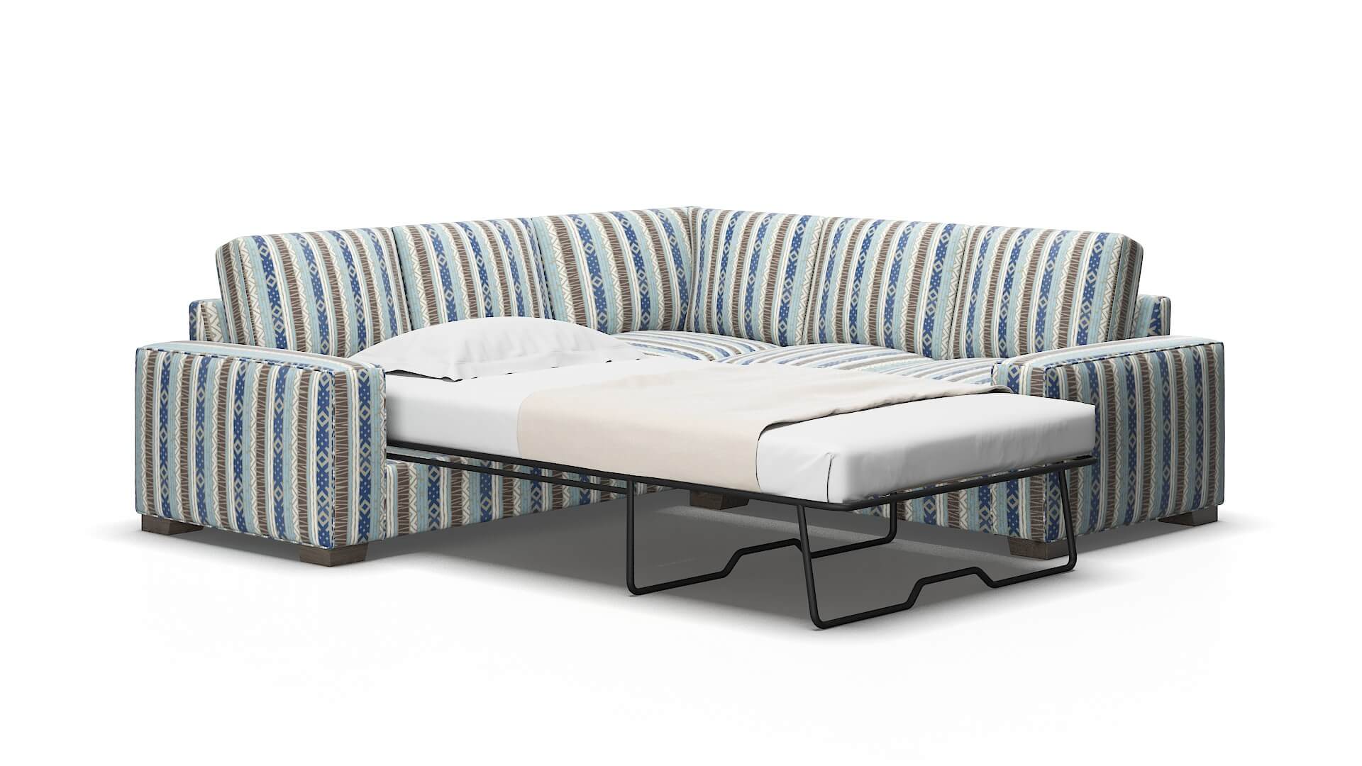 Monaco Bodhi indigo Sectional sleeper Espresso Legs  2