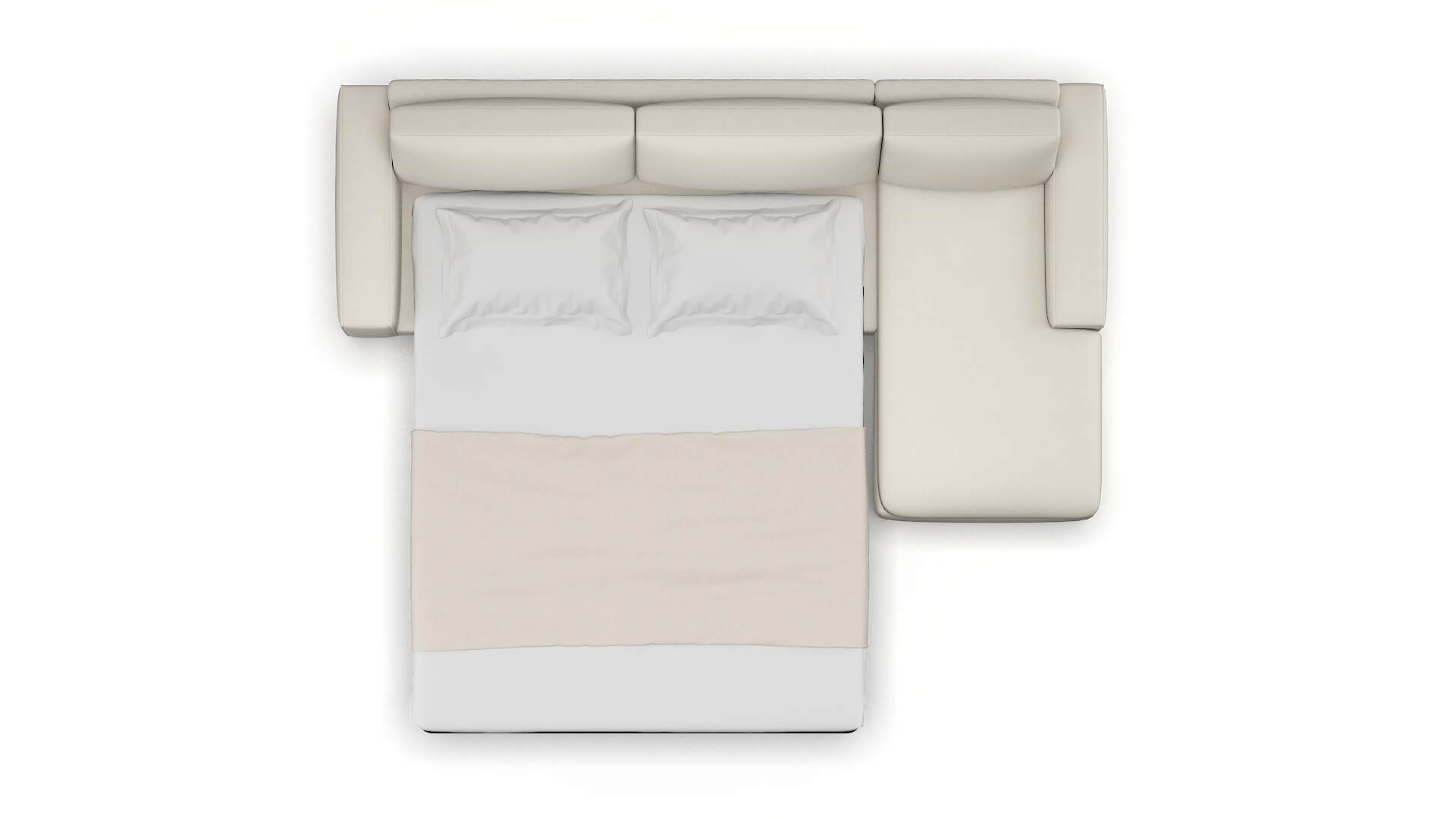 Monaco Bungalow Ivory Panel Sleeper Espresso legs 3