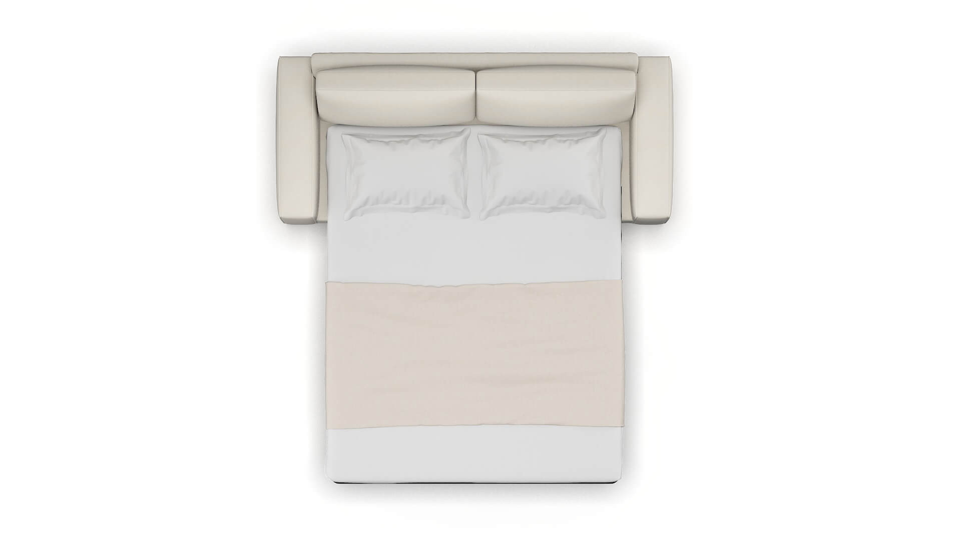 Monaco Bungalow Ivory Sofa Sleeper Espresso legs 3