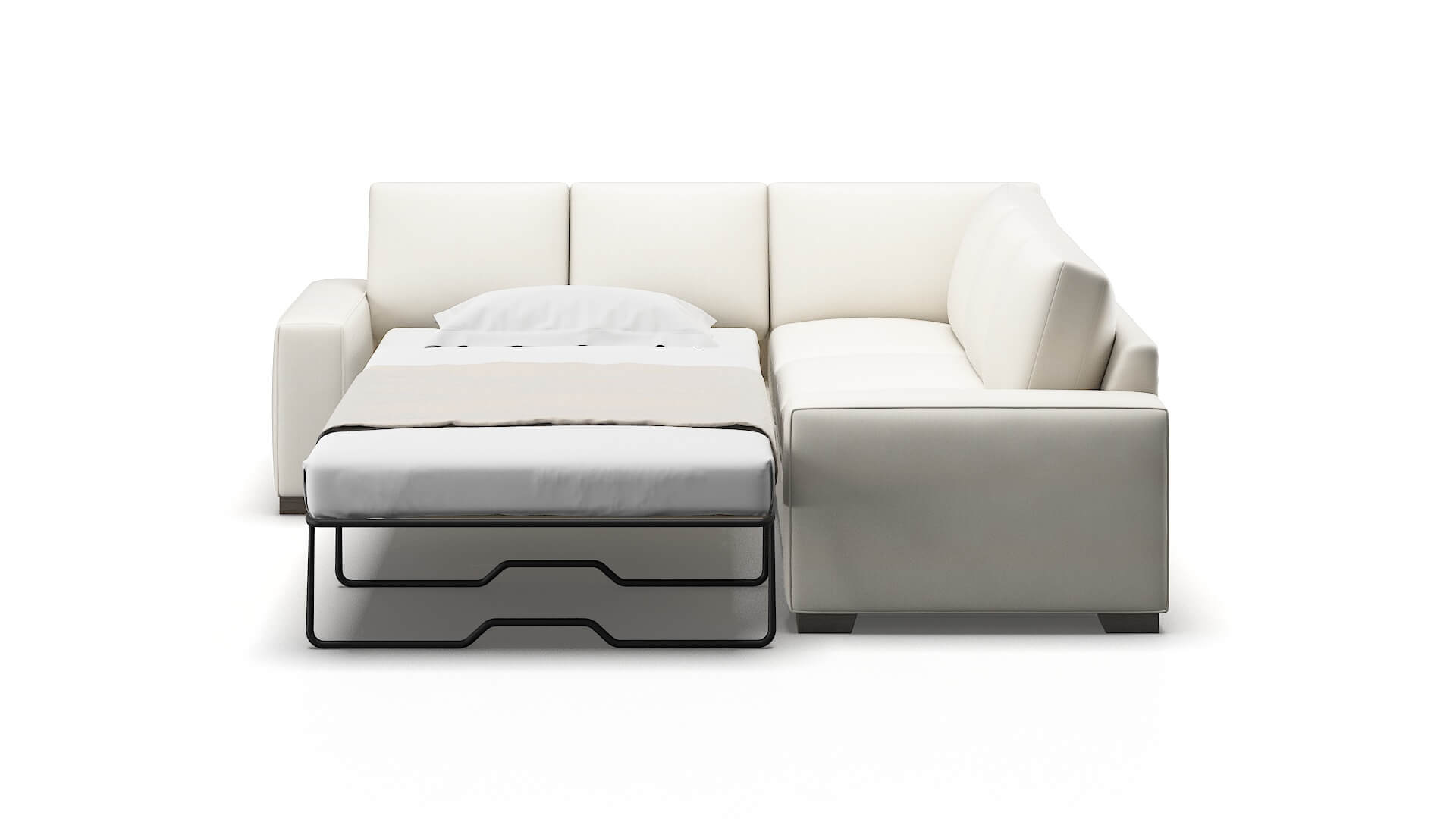 Monaco Chance Bone Sectional Sleeper Espresso legs 1