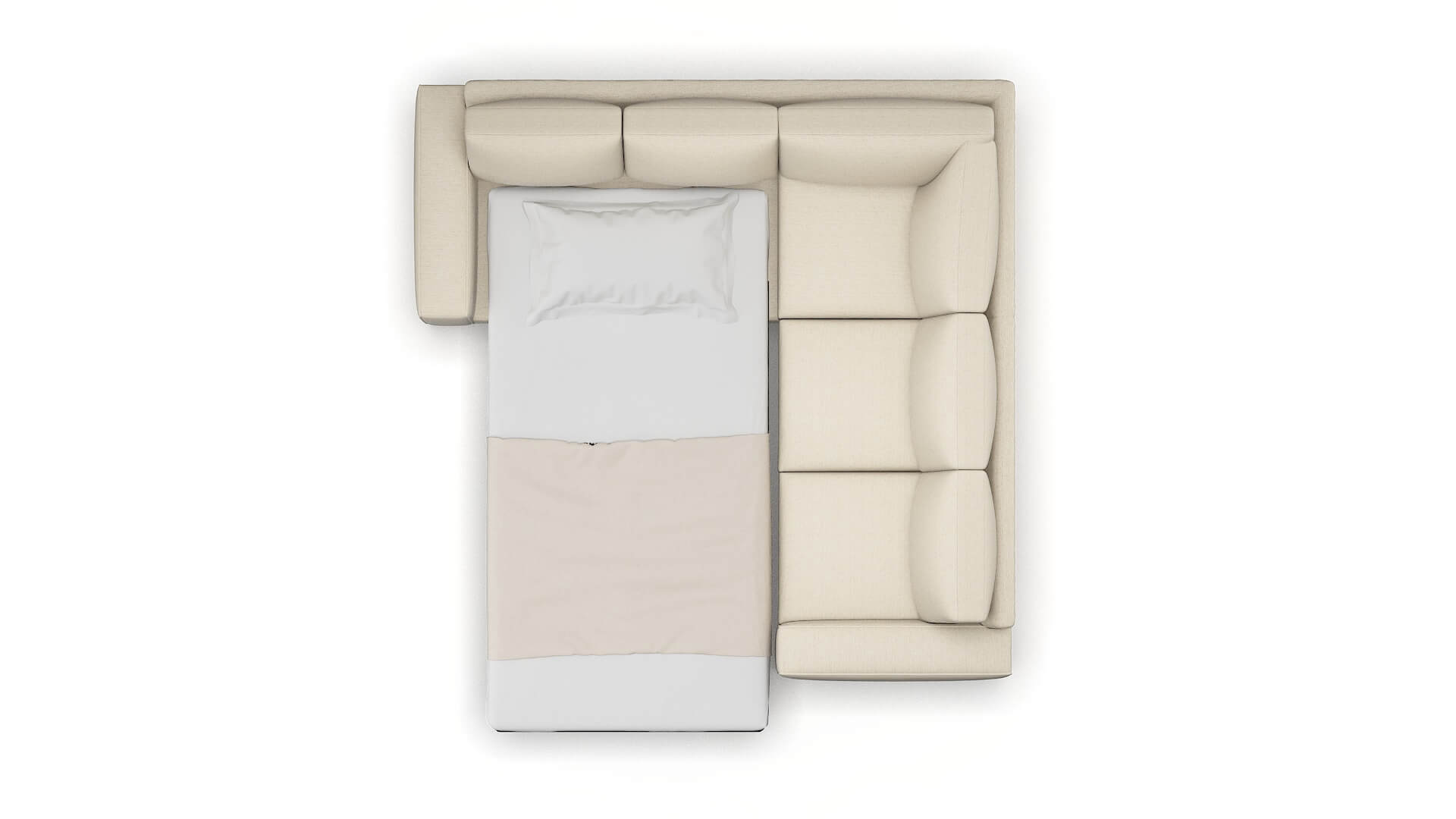 Monaco Chance Sand Sectional Sleeper Espresso legs 3