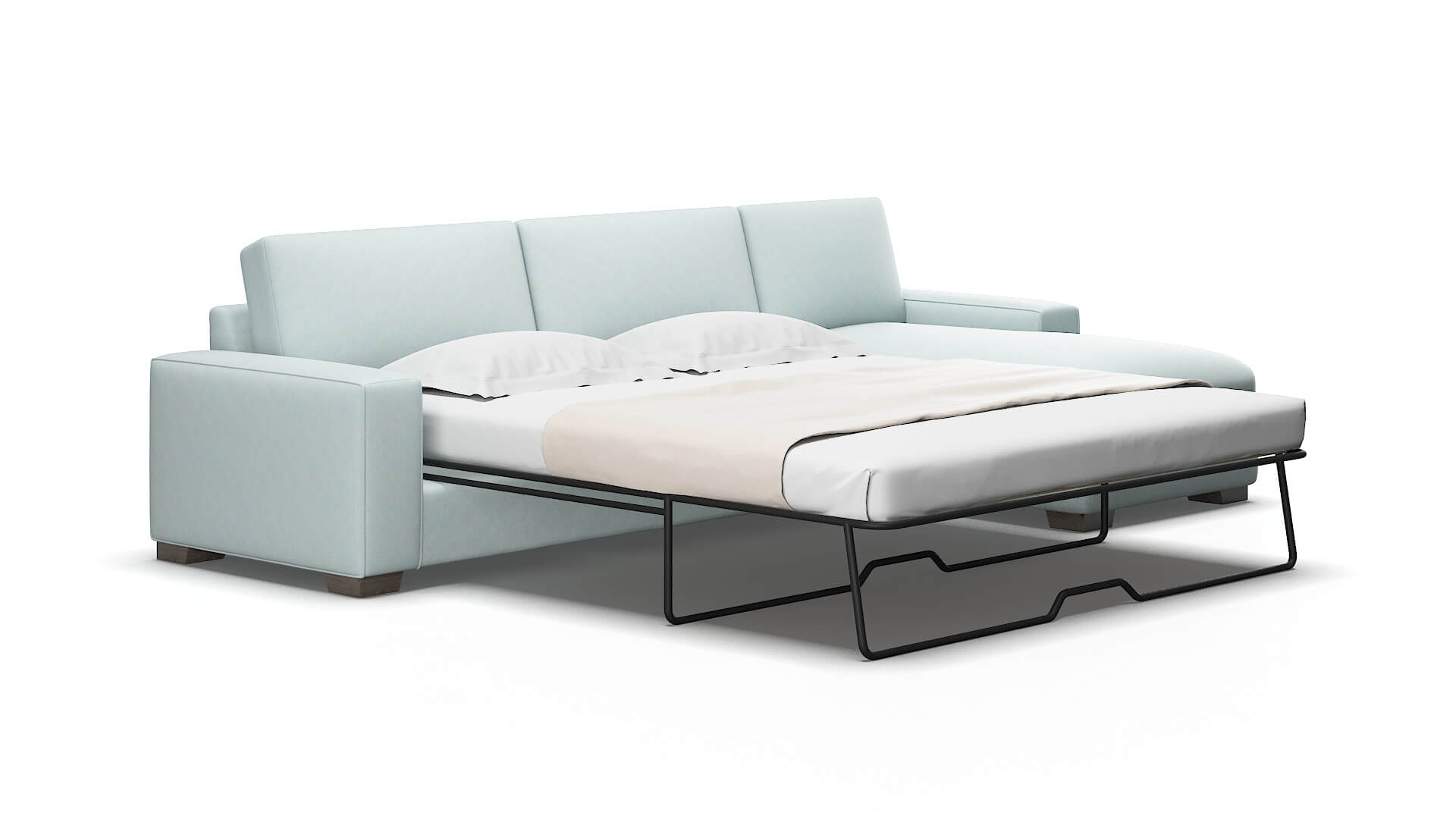 Monaco Clyde cornflower Panel sleeper Espresso Legs  2