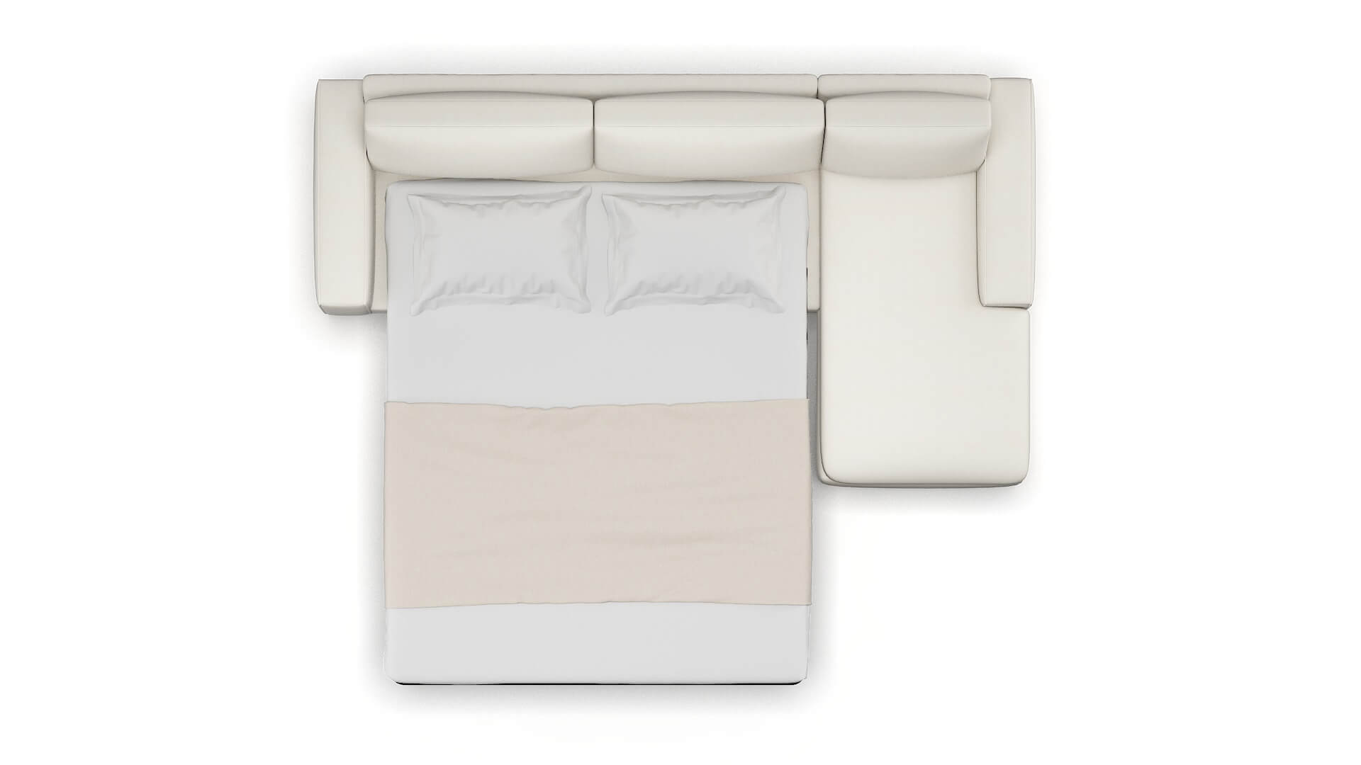 Monaco Cosmo Ivory Panel Sleeper Espresso legs 3
