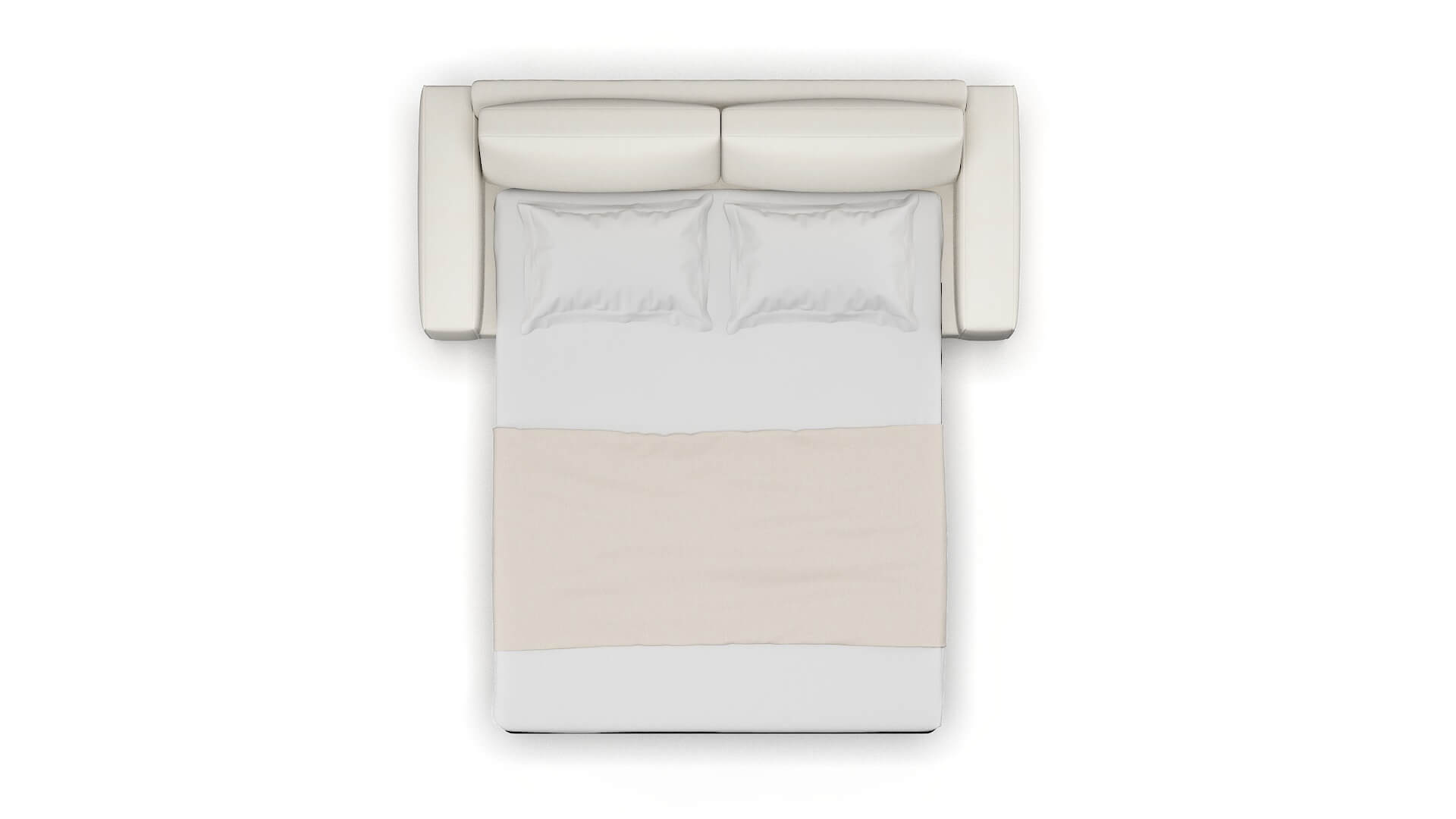 Monaco Cosmo Ivory Sofa Sleeper Espresso legs 3