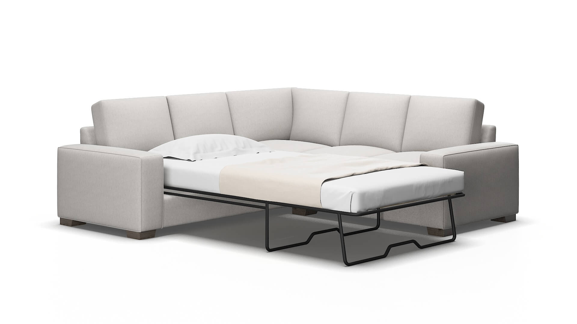Monaco Cosmo silver Sectional sleeper Espresso Legs  2