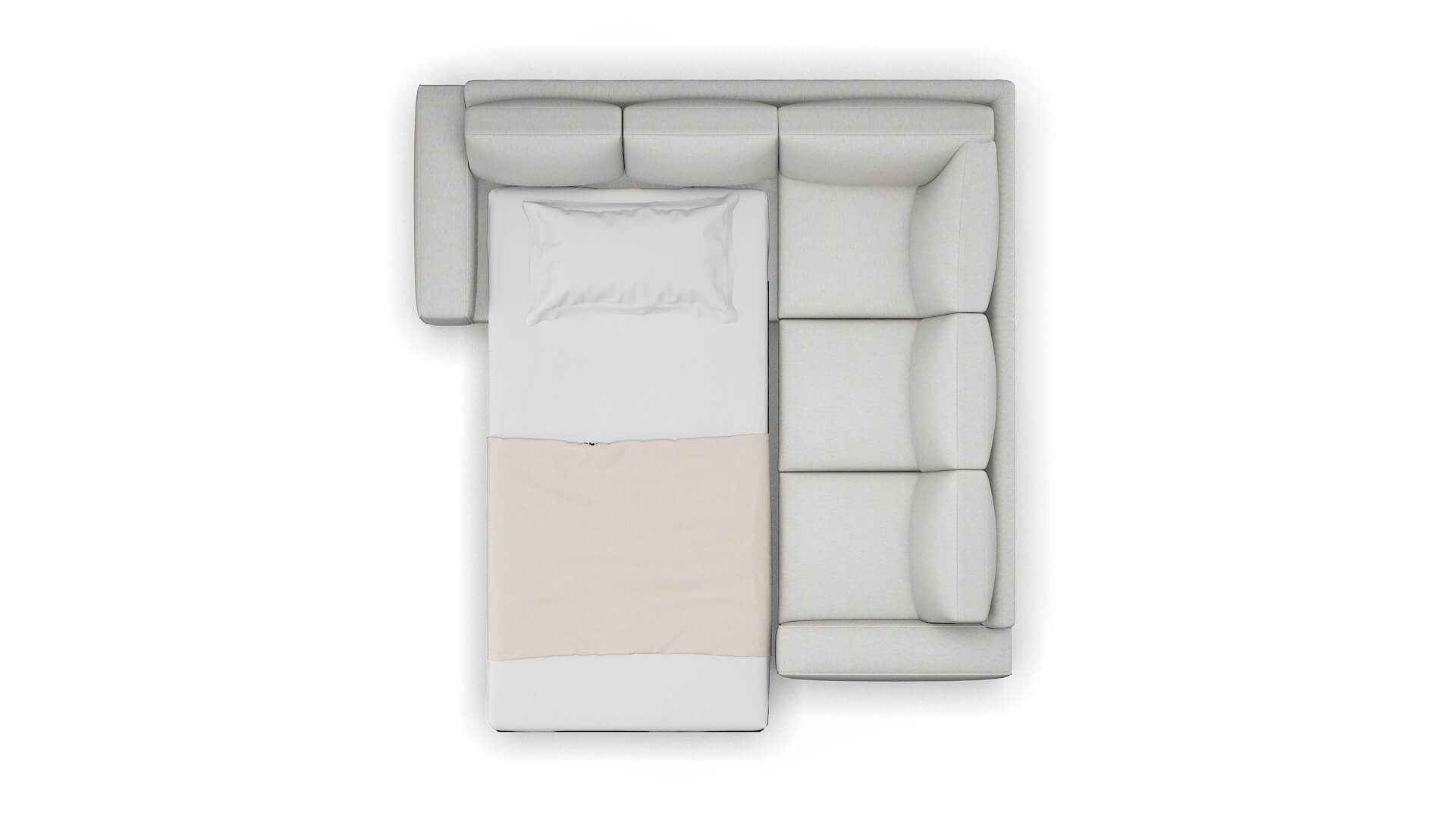 Monaco Cosmo Silver Sectional Sleeper Espresso legs 3