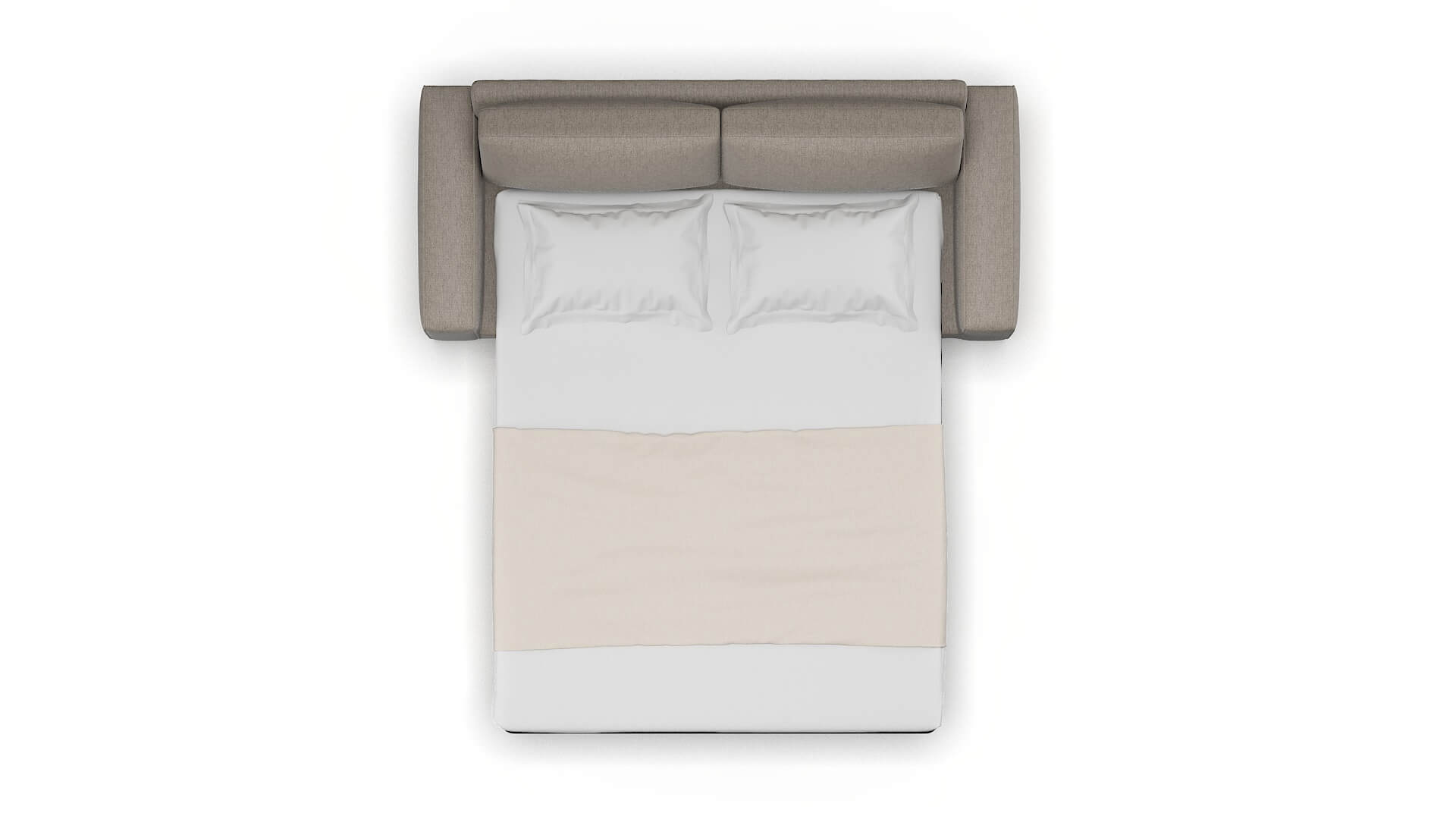 Monaco Cosmo Taupe Sofa Sleeper Espresso legs 3