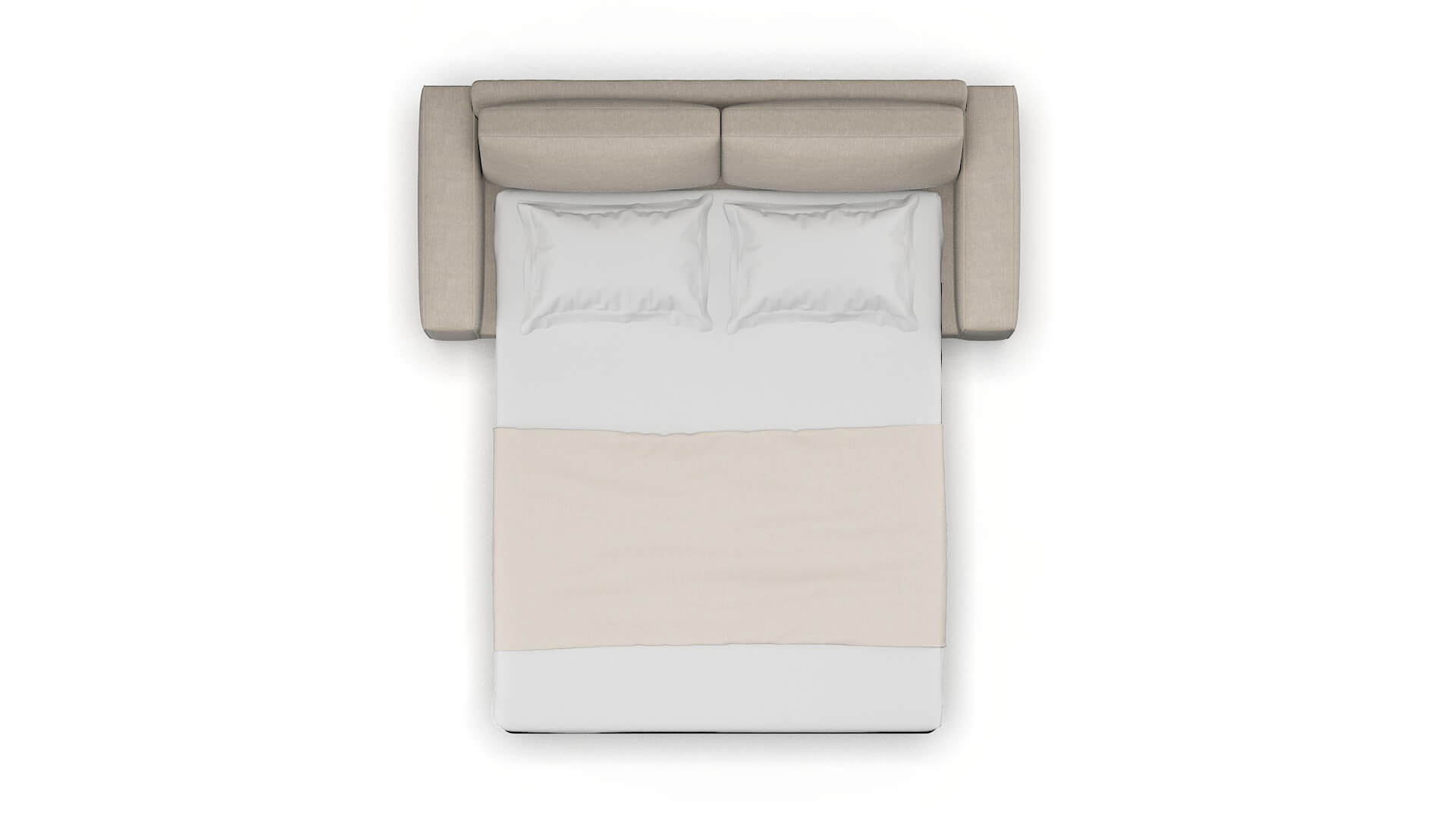 Monaco Derby Linen Sofa Sleeper Espresso legs 3