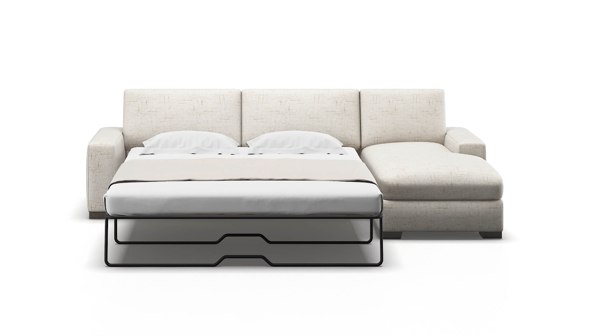 Monaco Derby Taupe Panel Sleeper Espresso legs 1