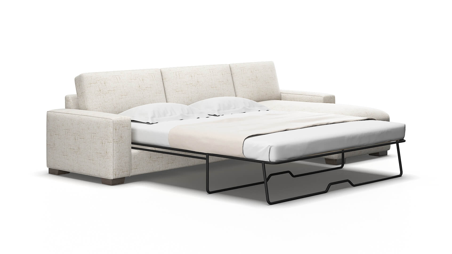 Monaco Derby Taupe Panel Sleeper Espresso legs 2