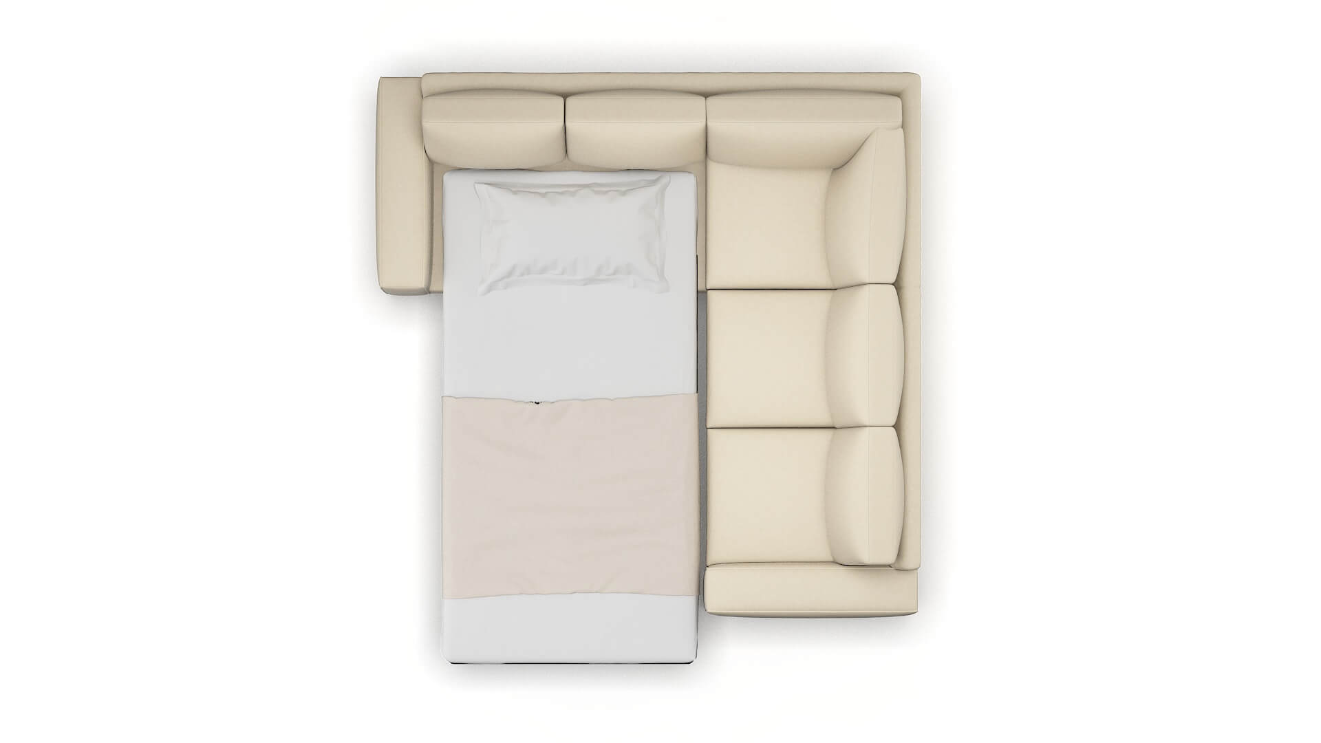 Monaco Dream_d Almond Sectional Sleeper Espresso legs 3