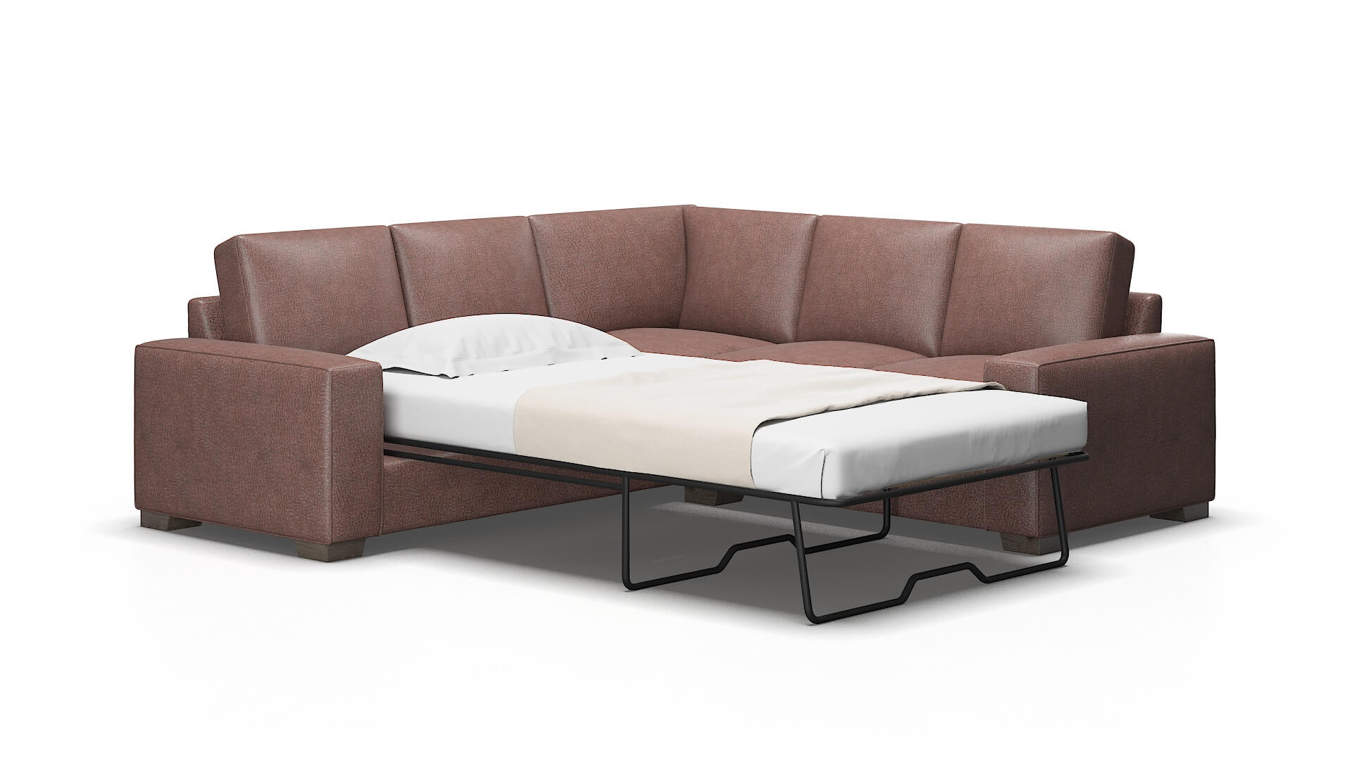 Monaco Ford brown Sectional sleeper Espresso Legs  2