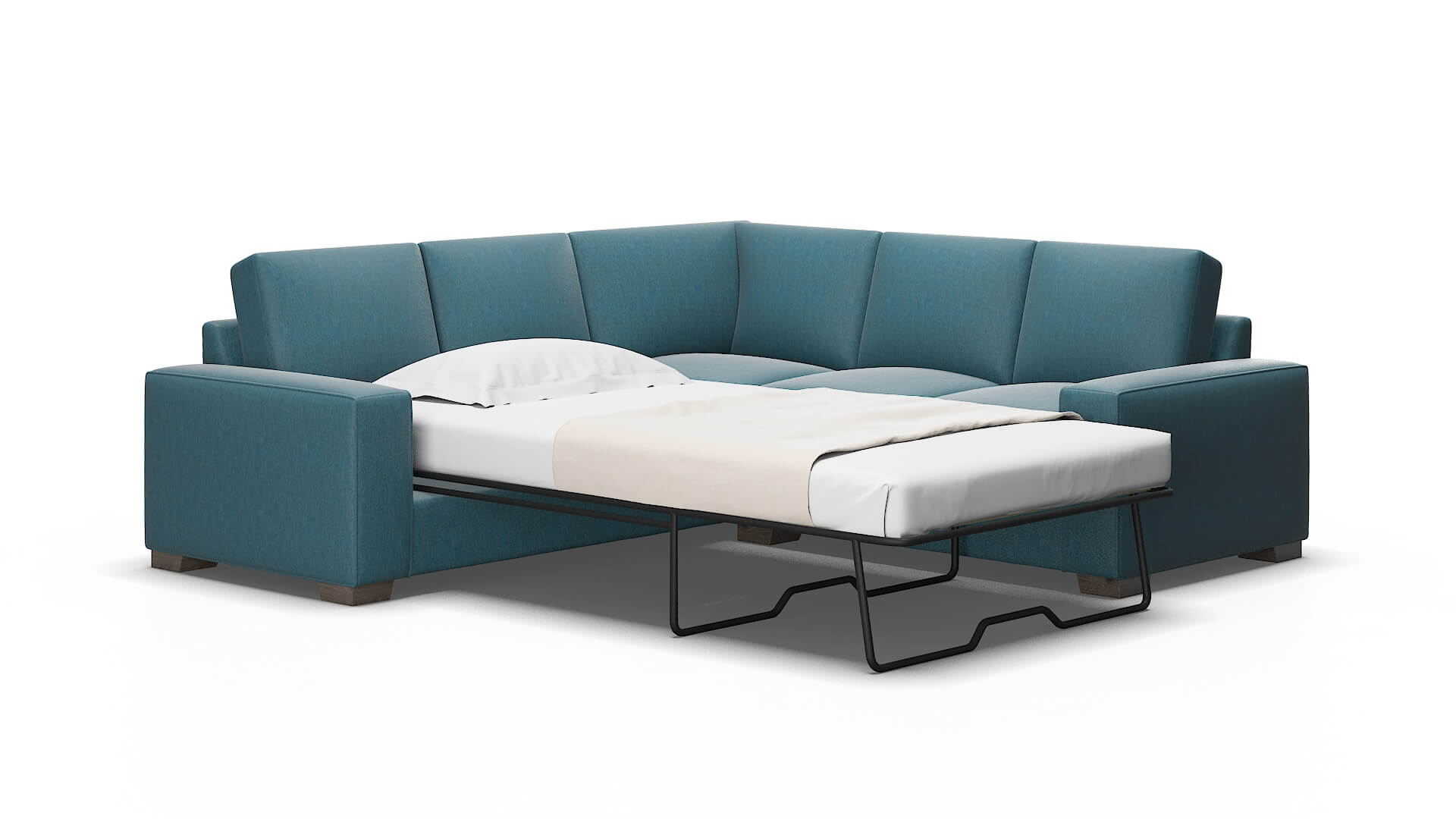 Monaco Hepburn Teal Sectional Sleeper 2