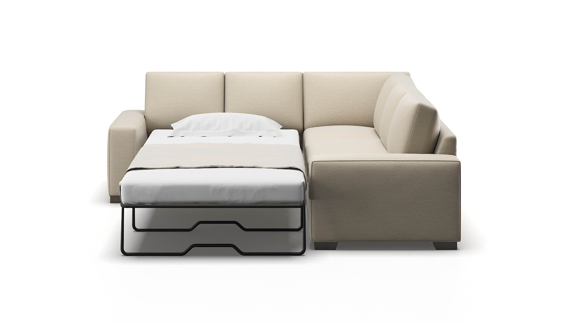 Monaco Insight Barley Sectional Sleeper Espresso legs 1
