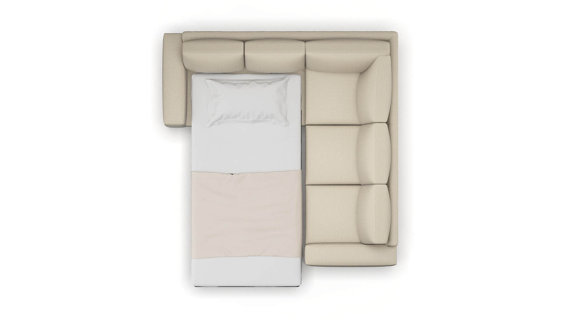 Monaco Insight Barley Sectional Sleeper Espresso legs 3