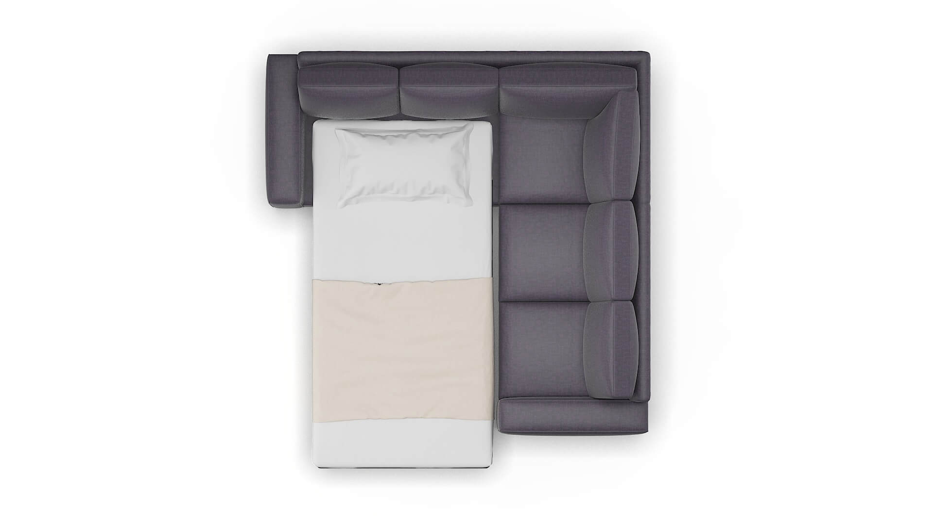 Monaco Keylargo Grape Sectional Sleeper Espresso legs 3