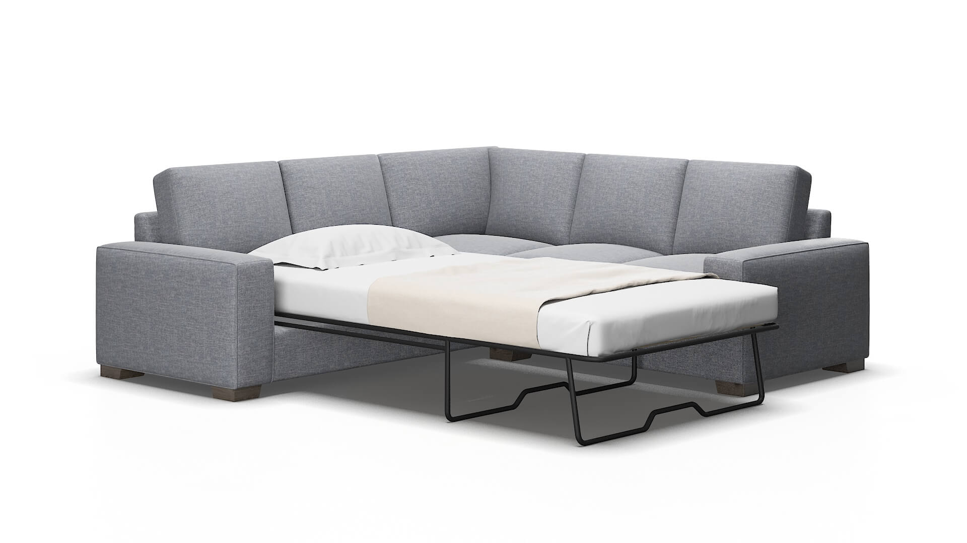 Monaco Lana ash Sectional sleeper Espresso Legs  2