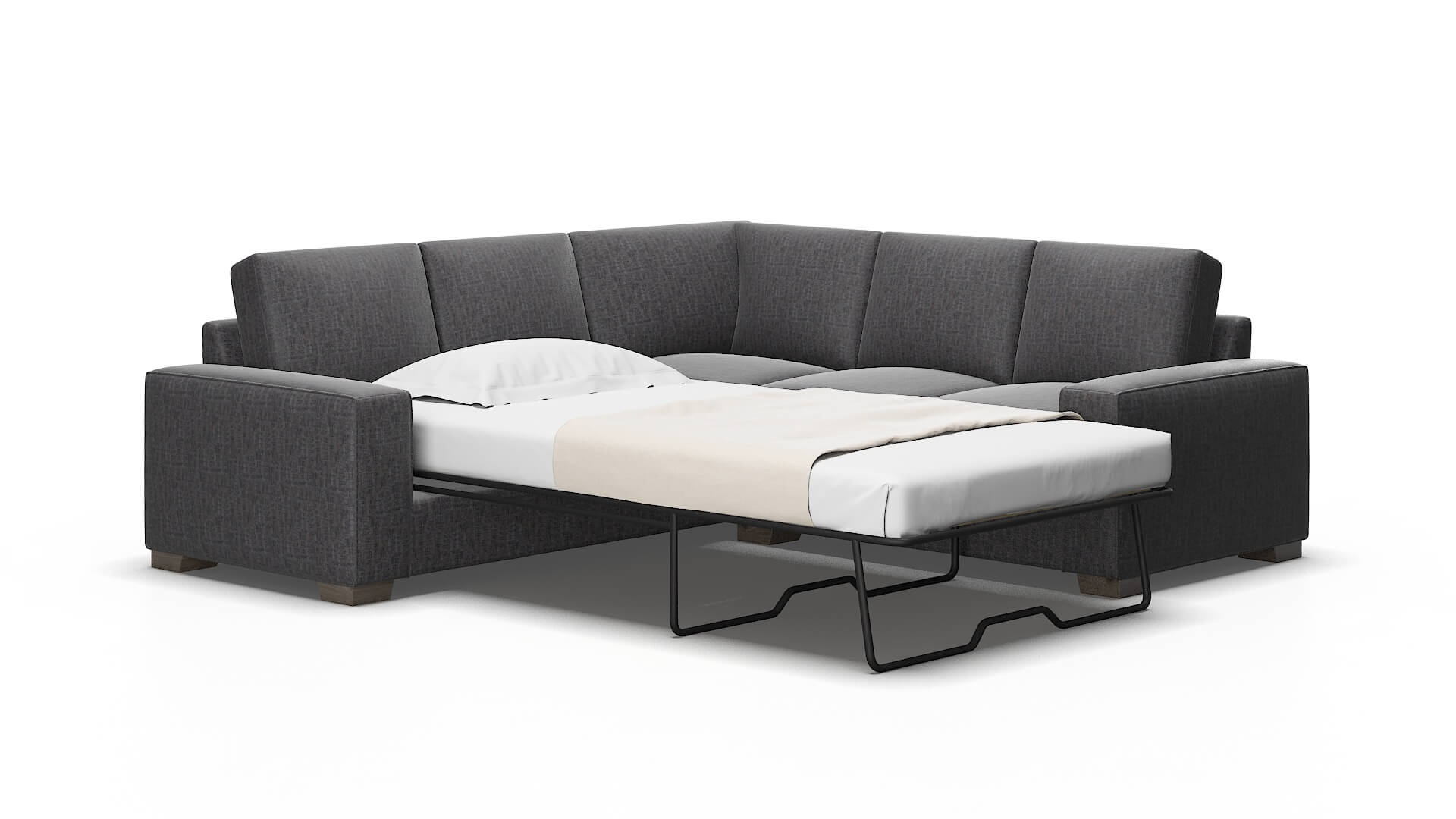 Monaco Marcy baltic Sectional sleeper Espresso Legs  2