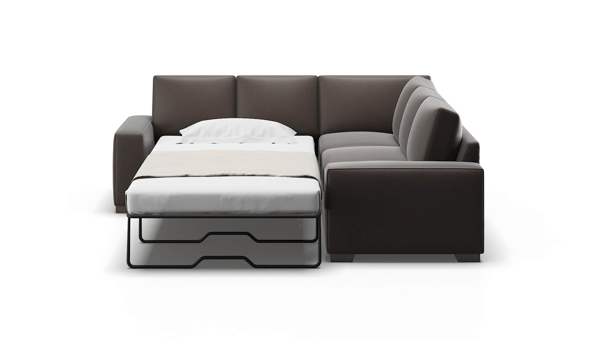 Monaco Naples Graphite Sectional Sleeper Espresso legs 1