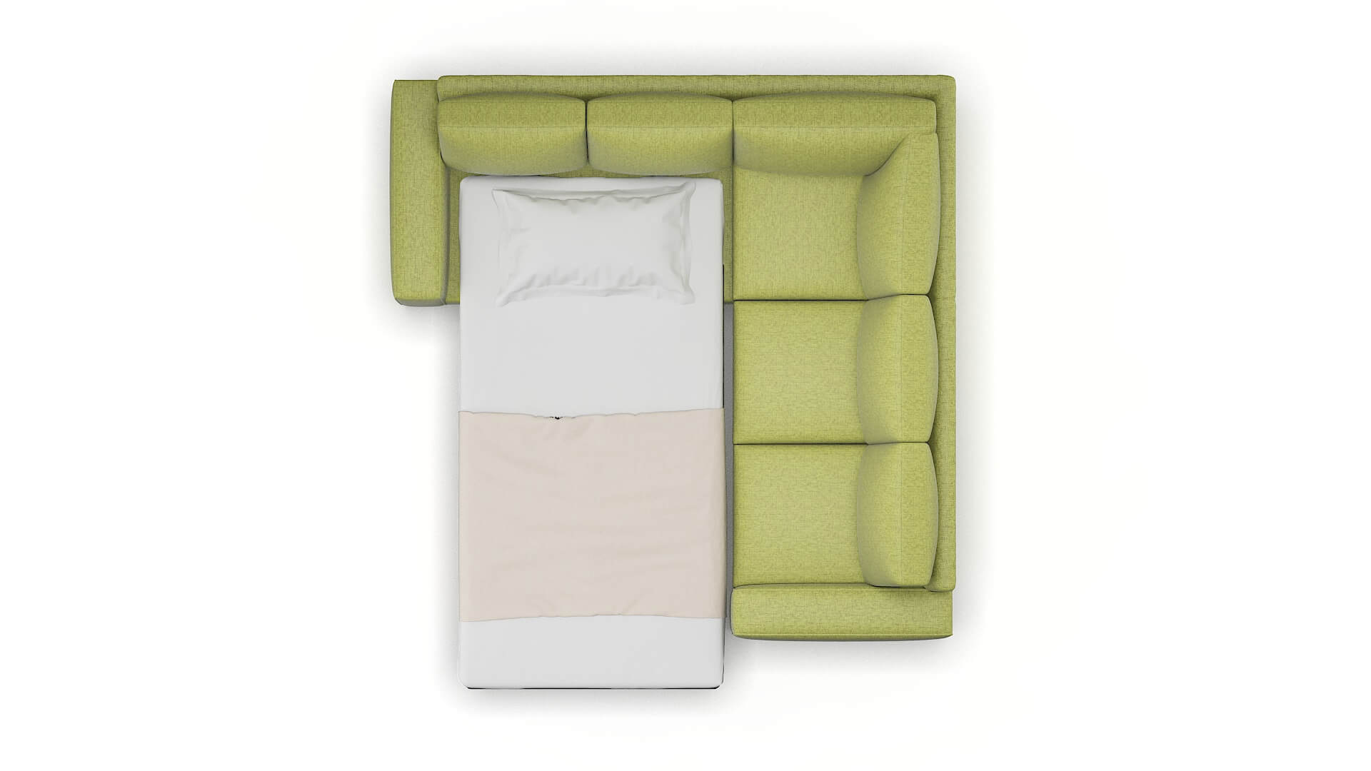 Monaco Notion Appletini Sectional Sleeper Espresso legs 3